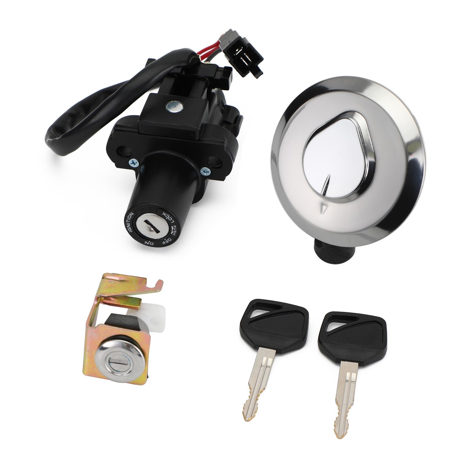Interruptor de encendido, tapa de combustible, juego de bloqueo de asiento, llaves para Honda XL125V Varadero 01-06 genérico