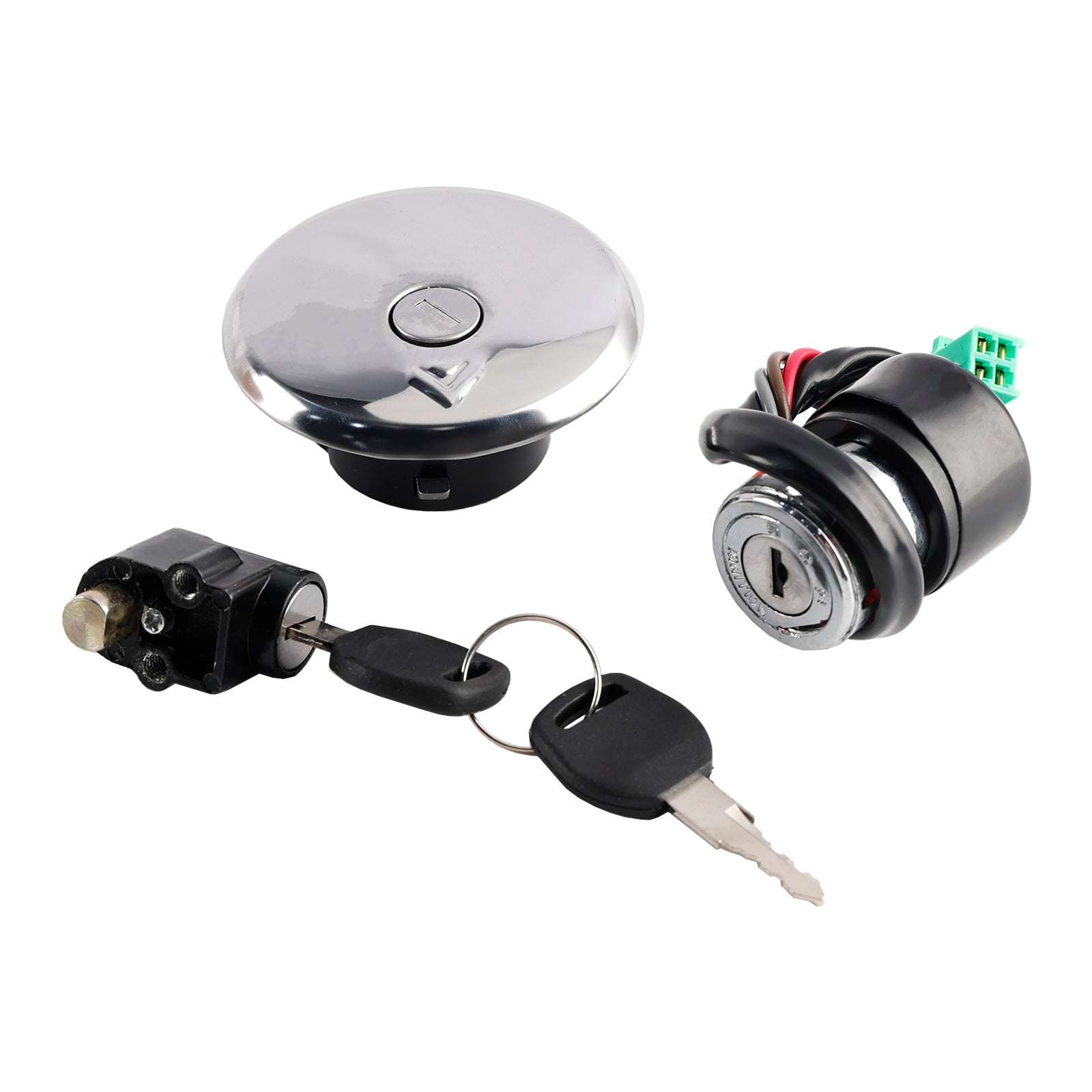 Juego de llaves de bloqueo de interruptor de encendido y tapa de combustible para Suzuki GN125 1982-2001 genérico