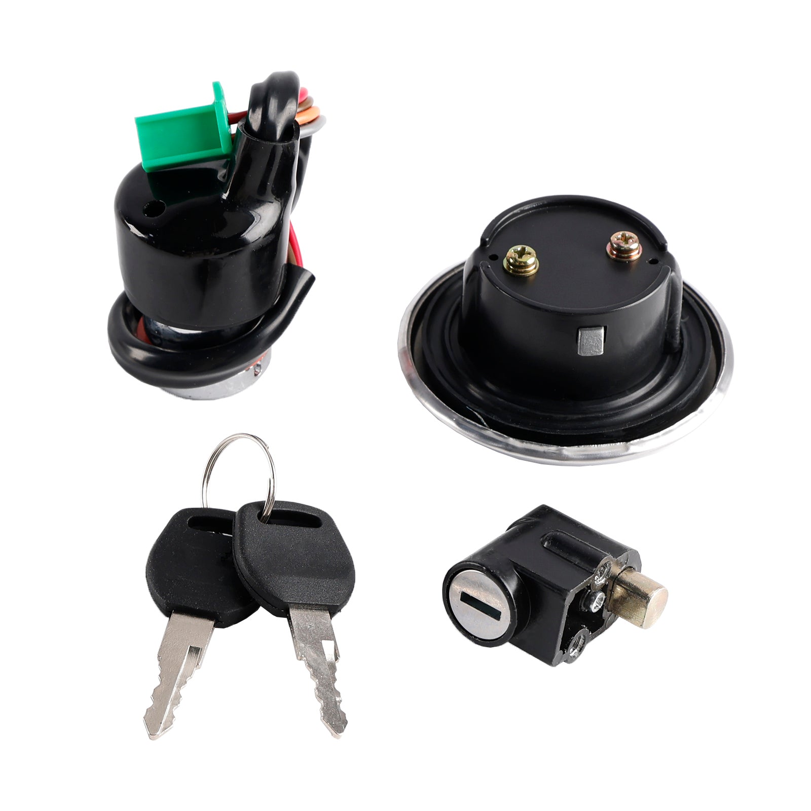 Juego de llaves de bloqueo de interruptor de encendido y tapa de combustible para Suzuki GN125 1982-2001 genérico