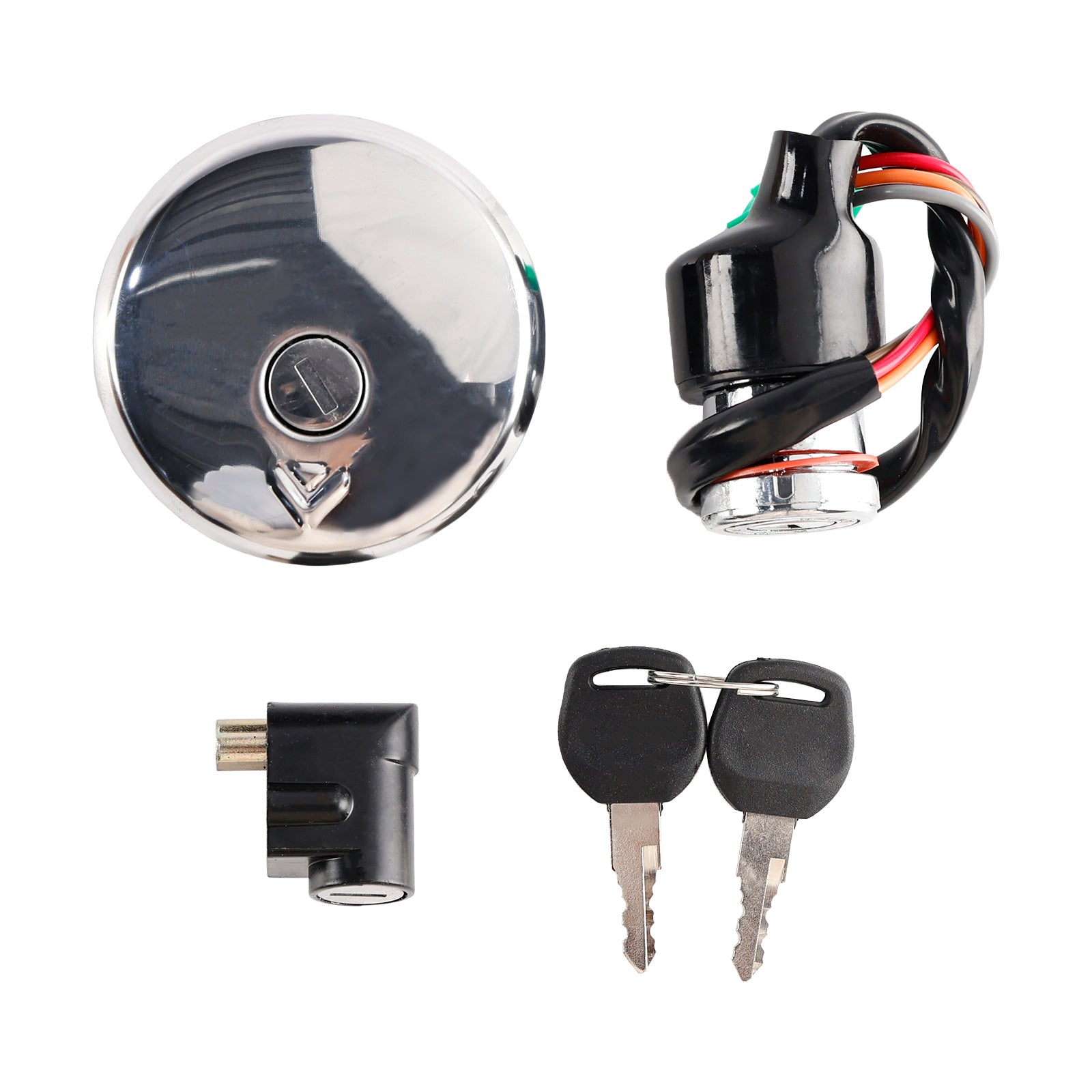 Juego de llaves de bloqueo de interruptor de encendido y tapa de combustible para Suzuki GN125 1982-2001 genérico