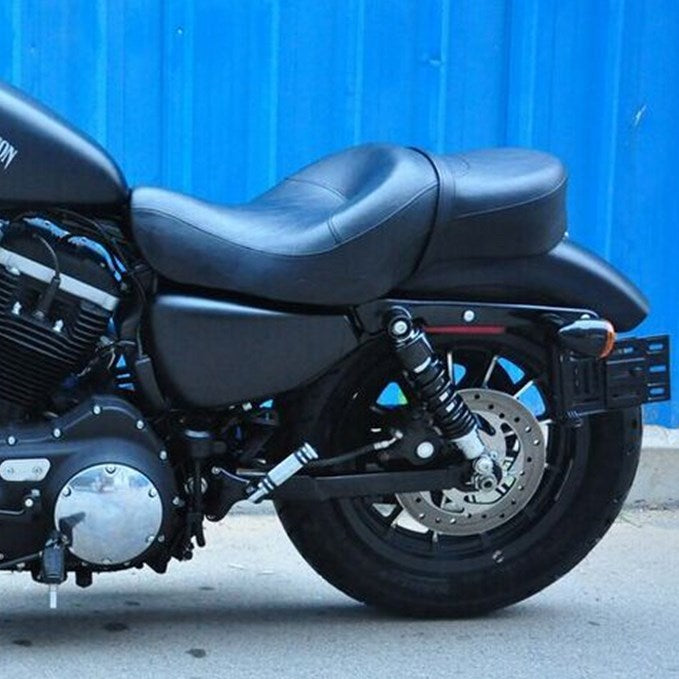 Siège conducteur et passager en cuir pour Harley XL883N XL1200N 2004-2018 noir