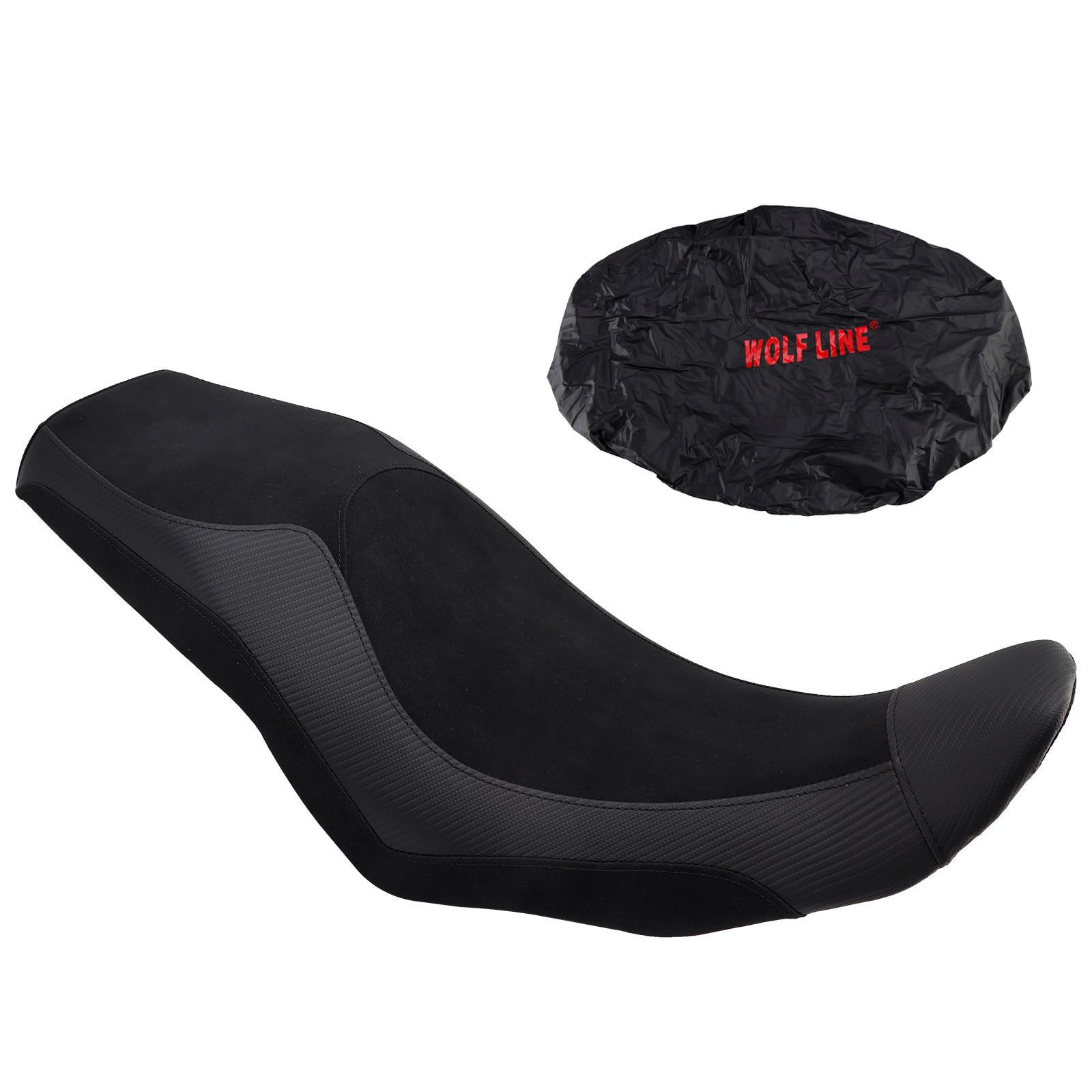 Selle passager avant/arrière pour V-Strom 800 DL800 (2024-2025) - Coussin inférieur rouge/noir