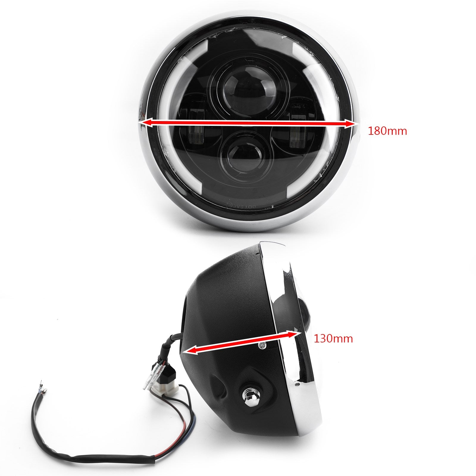 7" Faro LED Hi/Lo DRL da pollici nero rotondo per Softail Slim FLS S FLSS 2012-2017