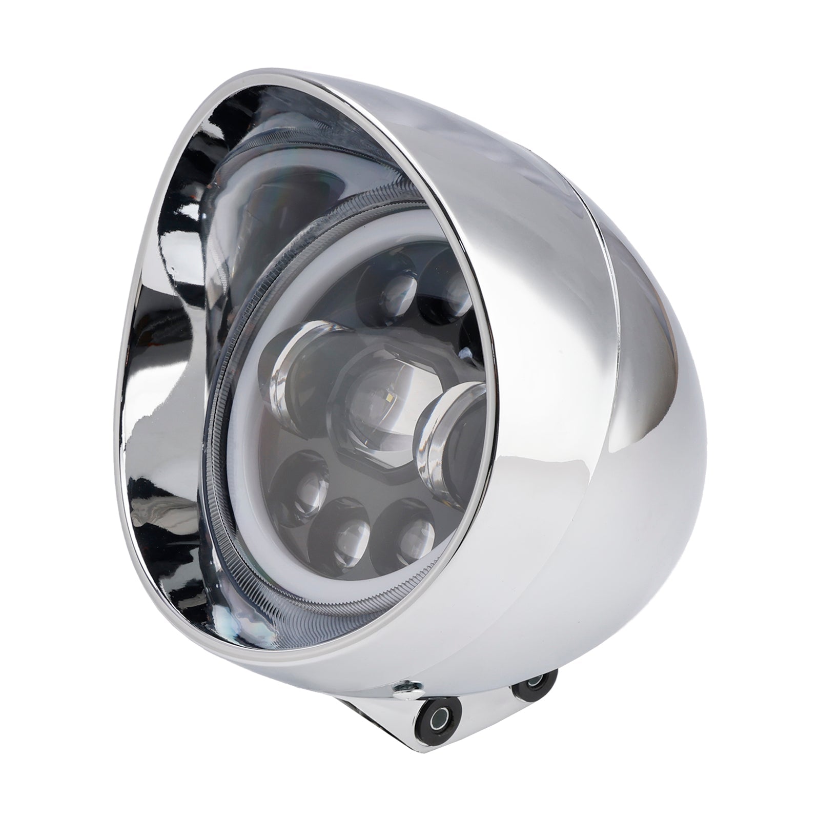 Motorfietsmistlicht, 5,75 inch, 9 bollen, chroom, voor scooter