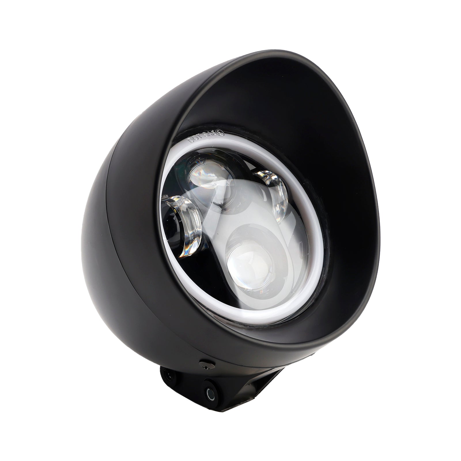 5,75 inch Universal Front Lighthouse, 4 bollen, chroom, voor motorfiets