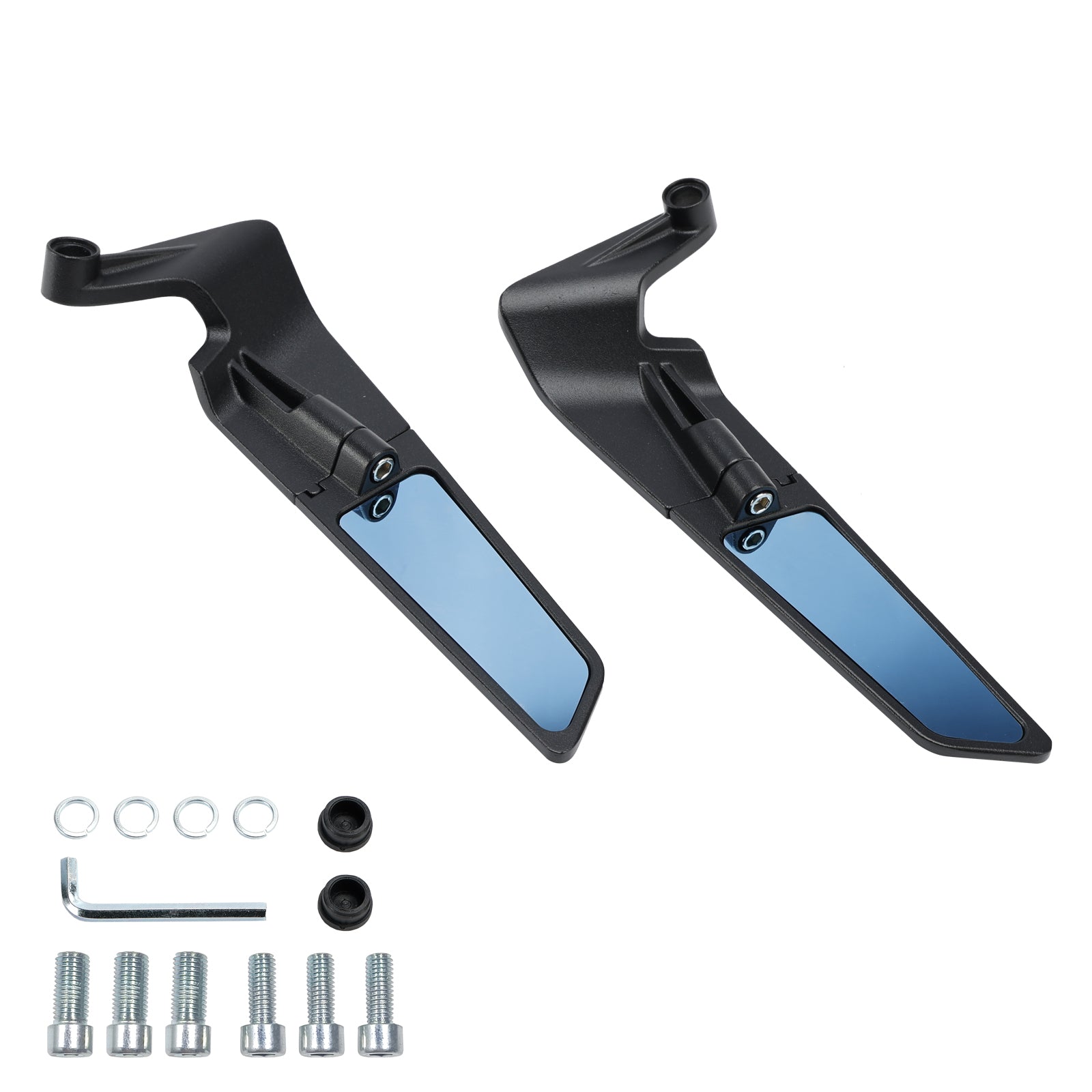Paar blauwe Winglet-spiegels voor Yamaha MT-07 MT-09 / SP MT-10 2016-2024