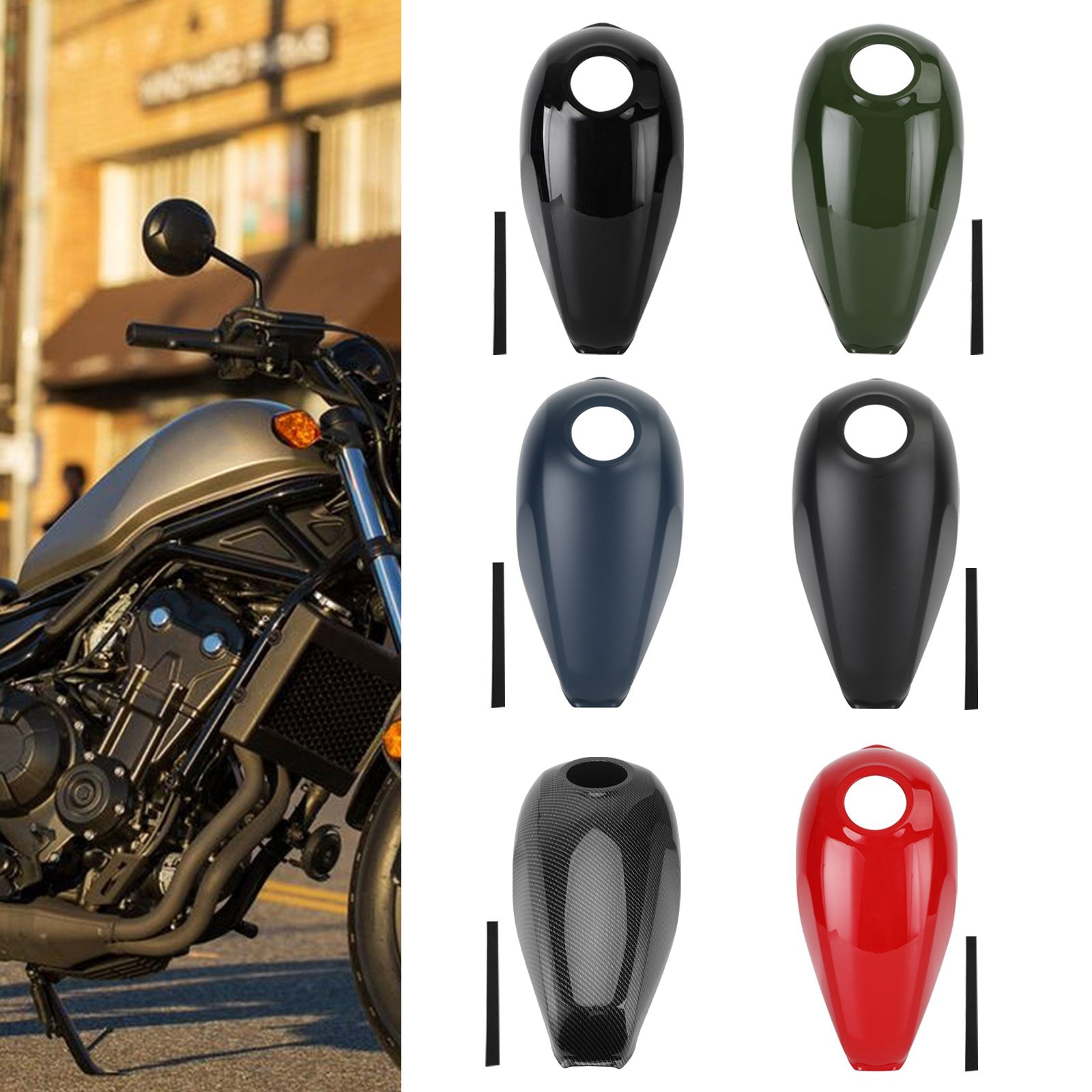 Capot de carénage de garniture de réservoir de gaz pour Honda Rebel CMX300 2021-2022 CMX500 2017-2023 générique