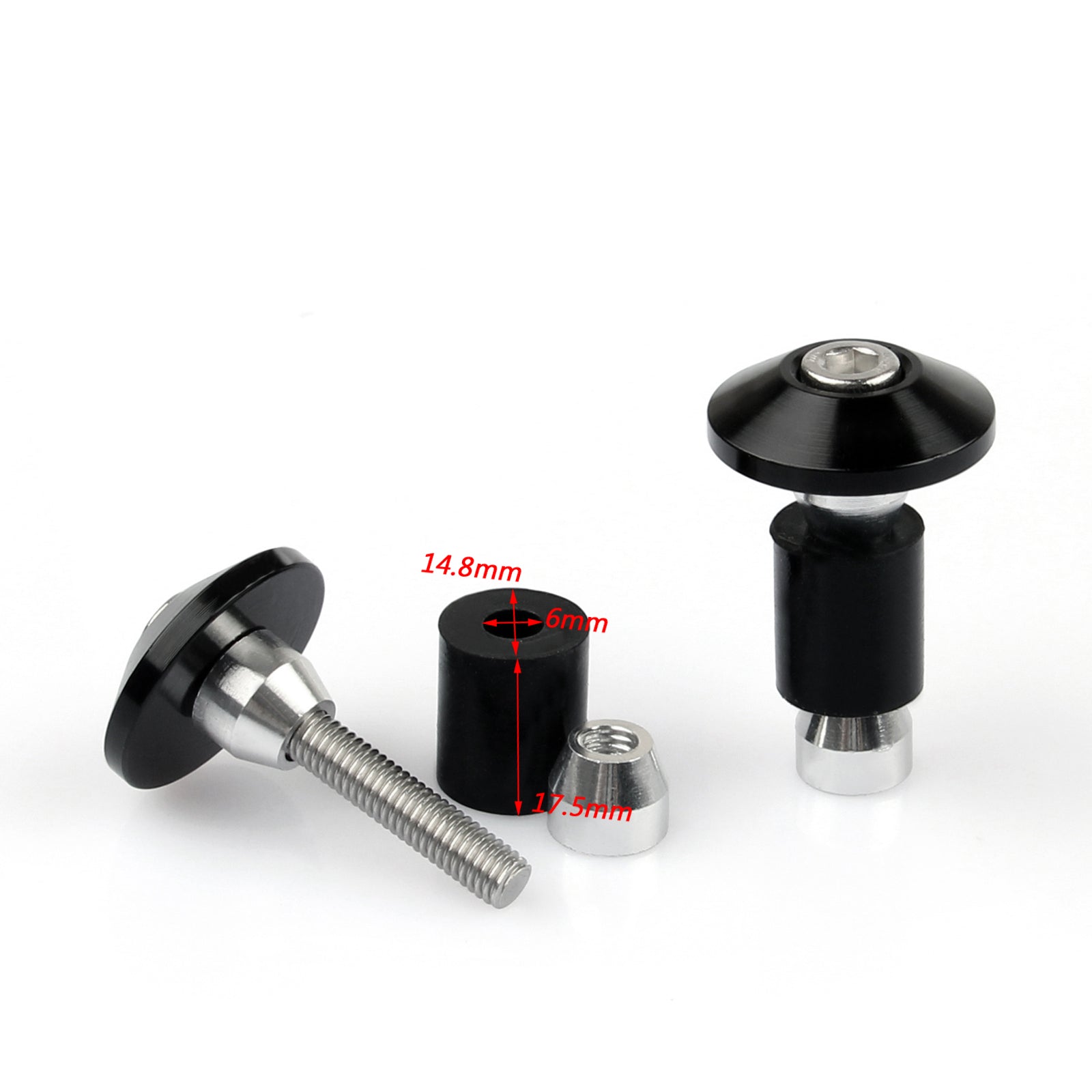 Moto universale da strada 7/8" Manopole manubrio Tappi estremità manubrio generici