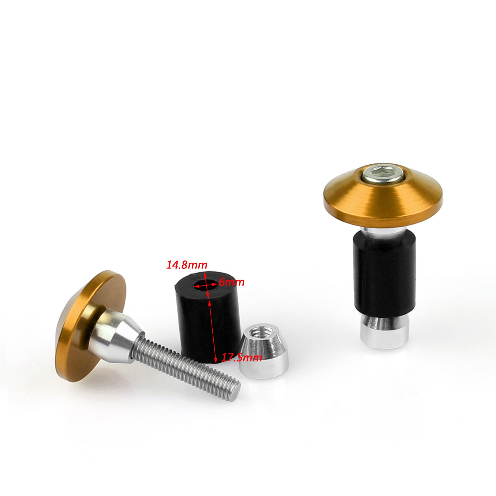 Moto universale da strada 7/8" Manopole manubrio Tappi estremità manubrio generici