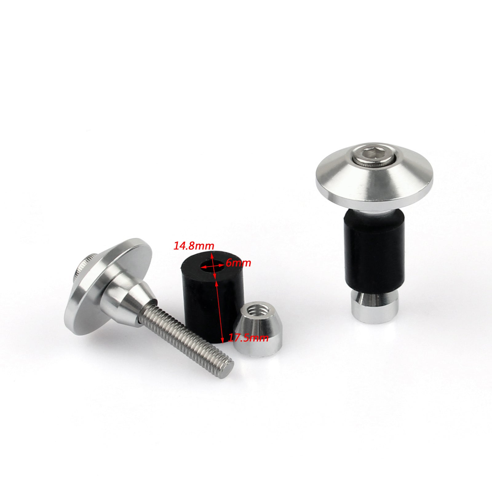 Moto universale da strada 7/8" Manopole manubrio Tappi estremità manubrio generici