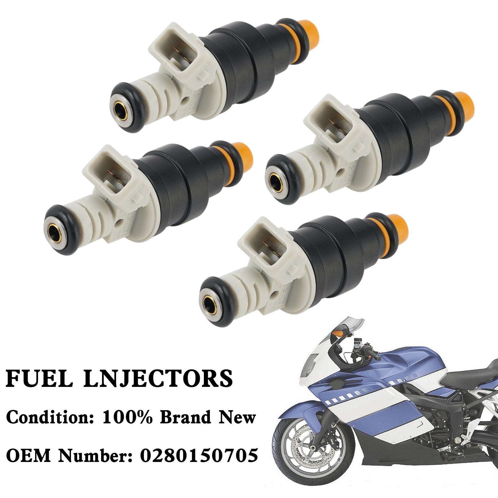 4PCS 0280150941 Wtryskiwacz paliwa 0280150705 dla BMW K1 K100 K1100 K1200 RS LT GT