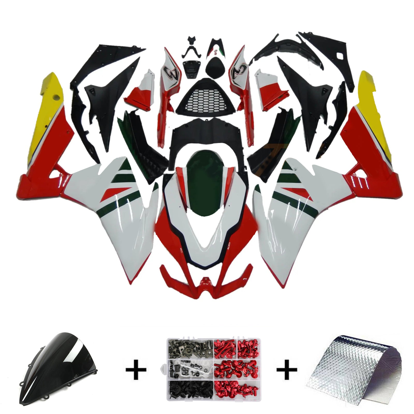 Amotopart Aprilia RSV4 1000 2009-2015 Kit Carrosserie Plastic ABS