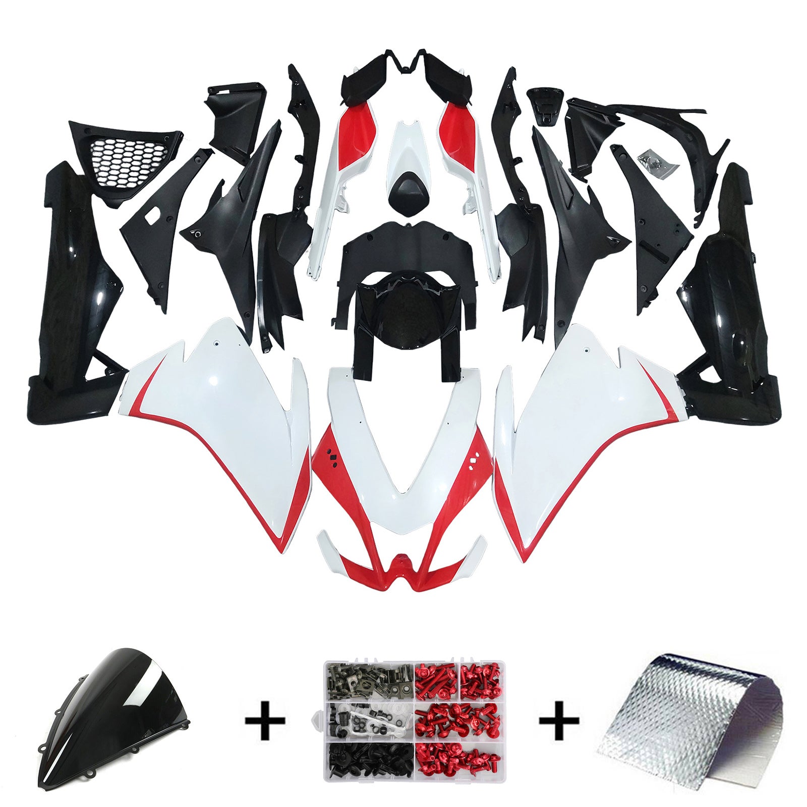 Amotopart Aprilia RSV4 1000 2009-2015 Kit Carénage Carrosserie Plastique ABS