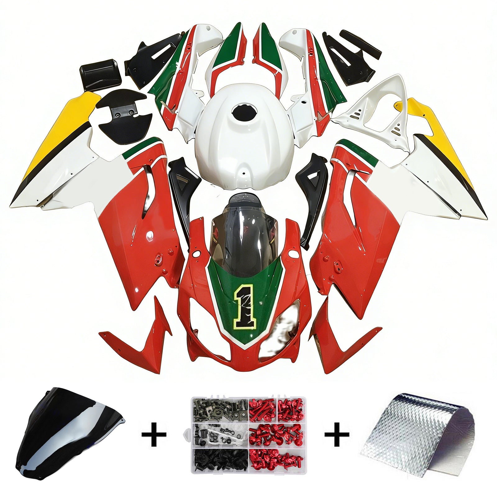 Kit de carenado de inyección Bodywork ABS de plástico adecuado para Aprilia rs125 2006-2011