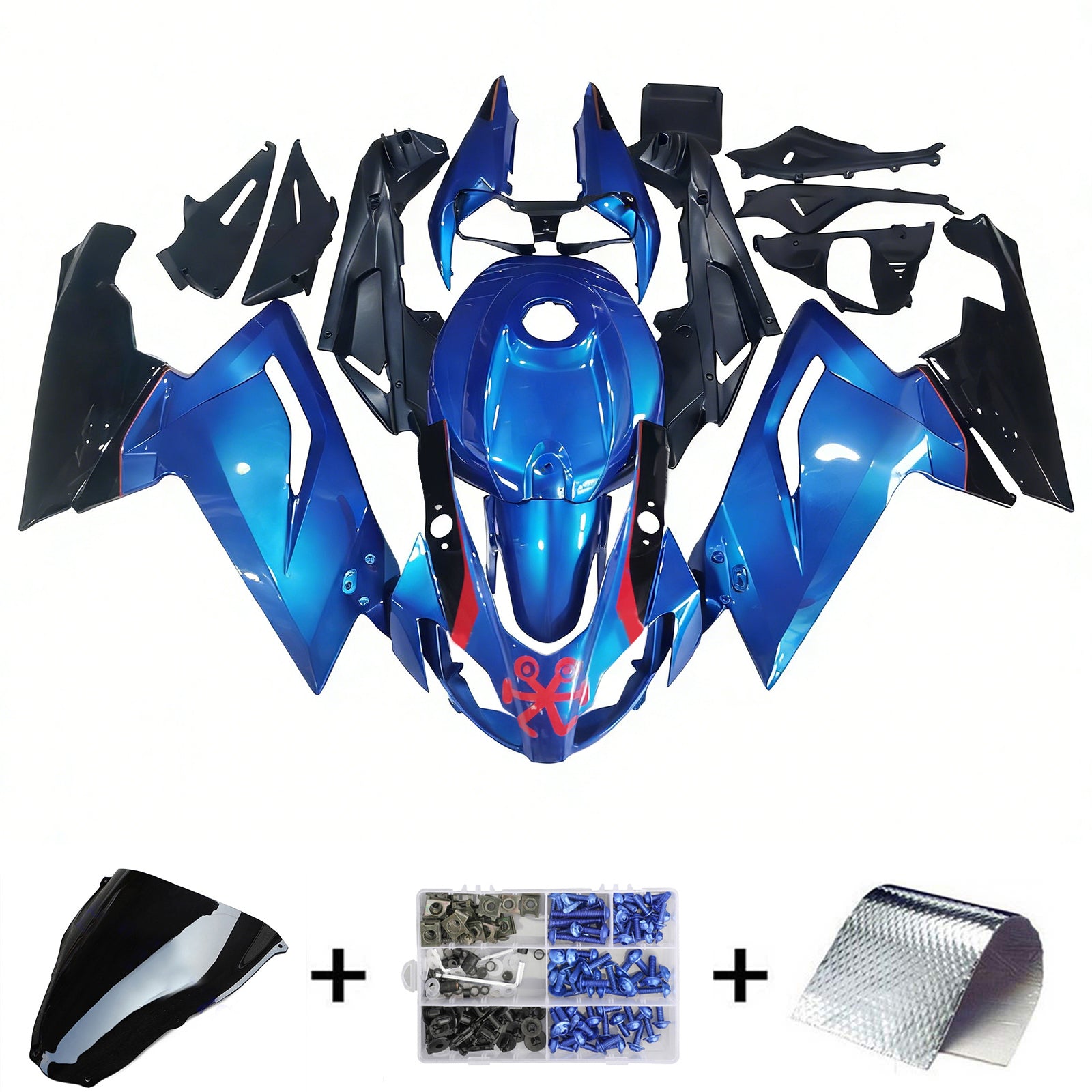 Amotopart Aprilia RS125 2006-2011 Kit Carénage Carrosserie Plastique ABS