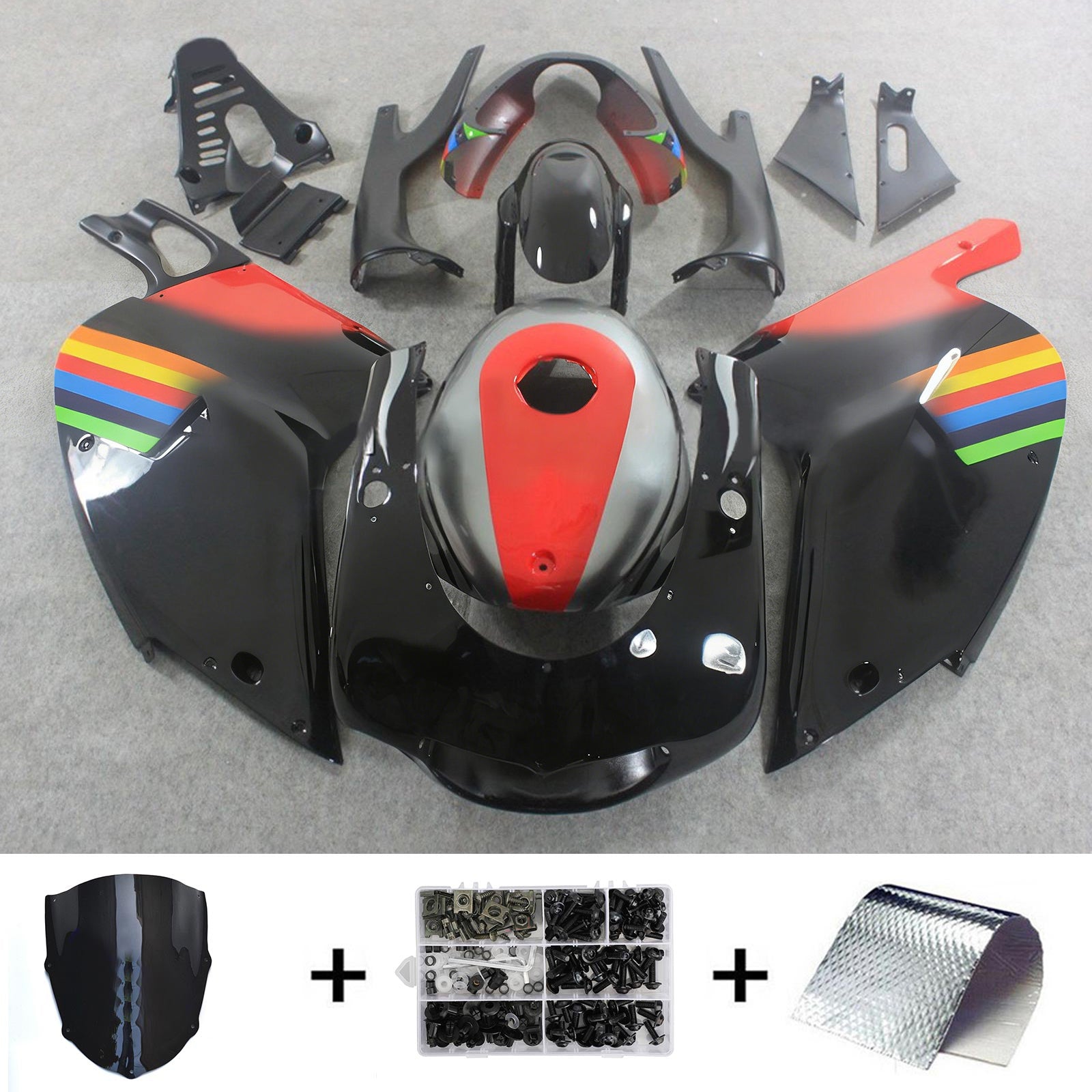 Amotopart Aprilia RS125 2000-2005 Kit Carénage Carrosserie Plastique ABS