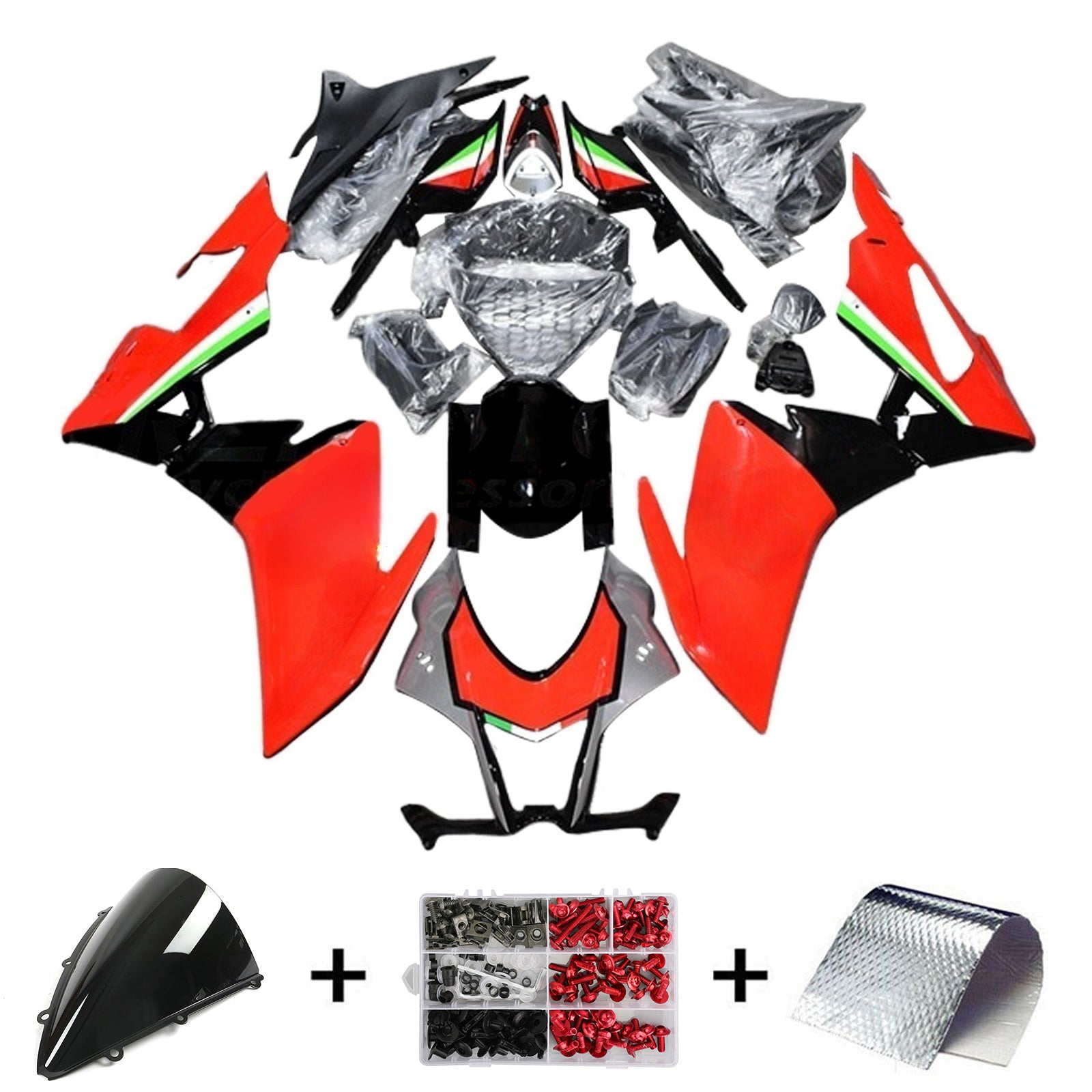 Amotopart Aprilia RSV4 1000 2016-2018 Kit Carénage Carrosserie Plastique