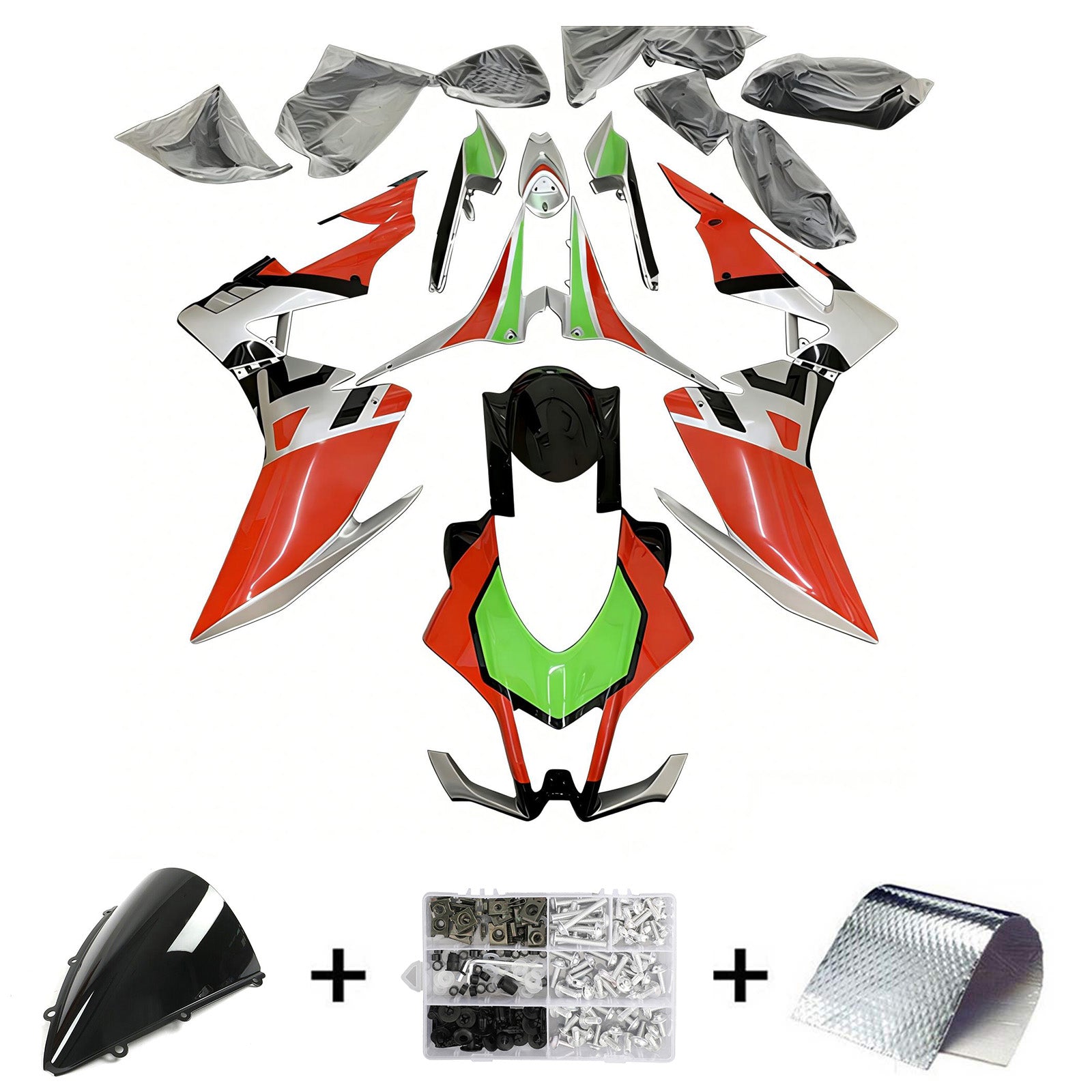 Amotopart Aprilia RSV4 1000 2016-2018 Kit Carénage Carrosserie Plastique
