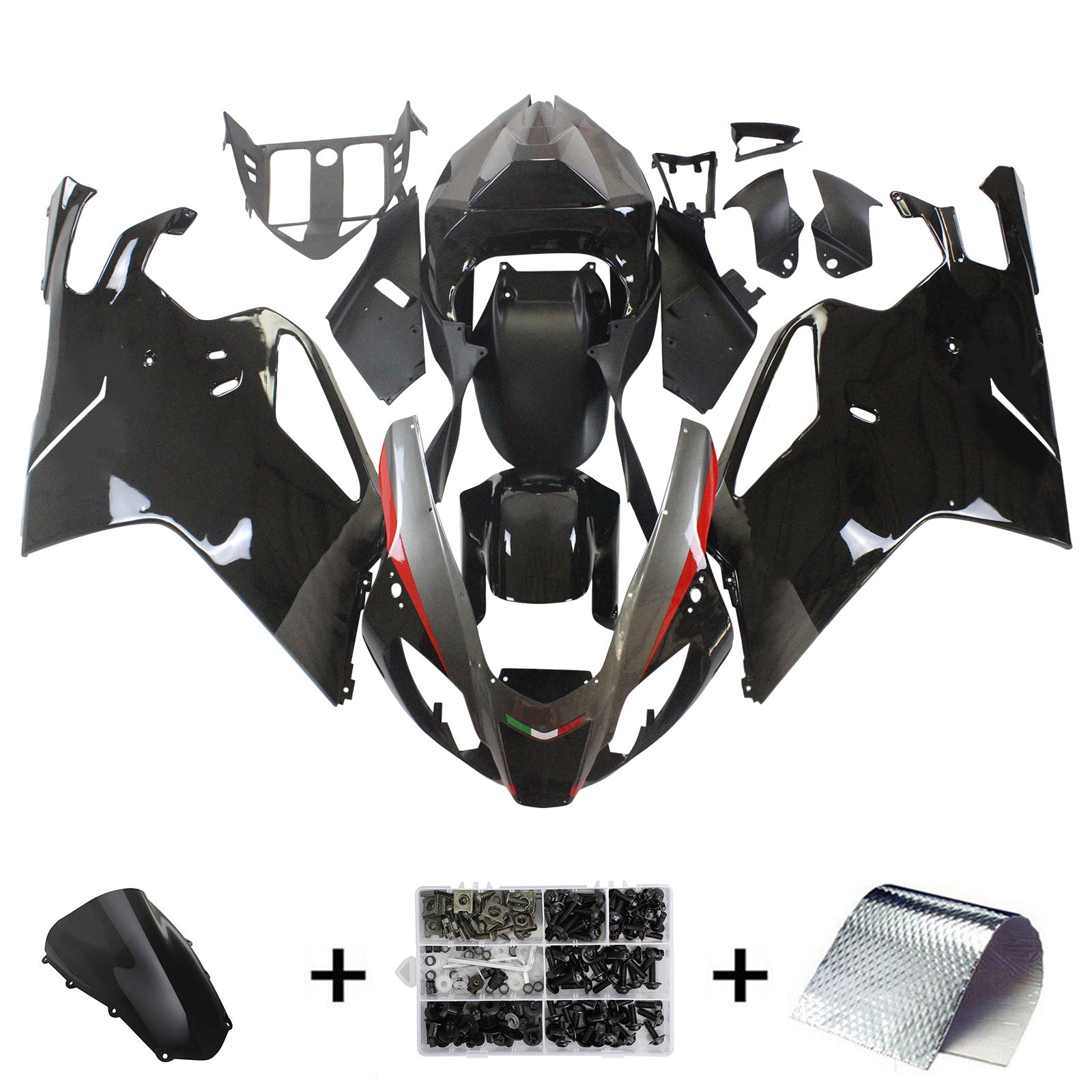 Amotopart Aprilias RSV1000 2003-2006 Kit de carénage Carrosserie Plastique