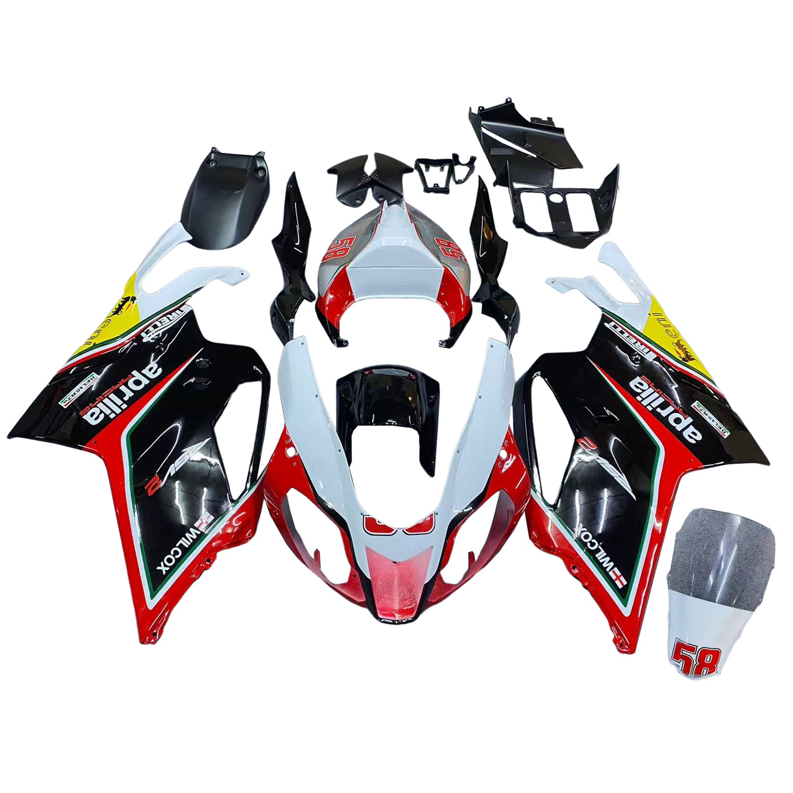 Amotopart Aprilia RSV1000 2003-2006 Plastic Body Fairing Kit