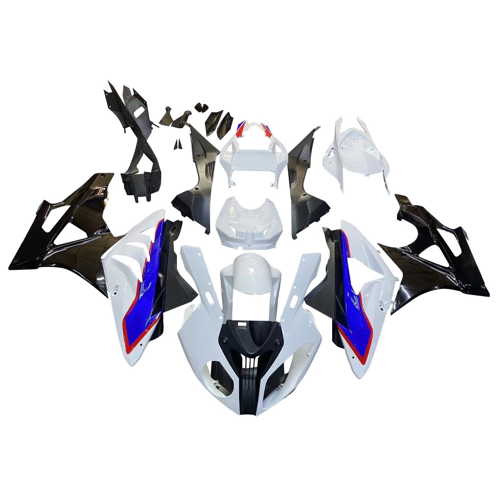 Owiewki Amotopart do BMW S1000RR 2009-2014 Biało-Niebieskie SRR Generic