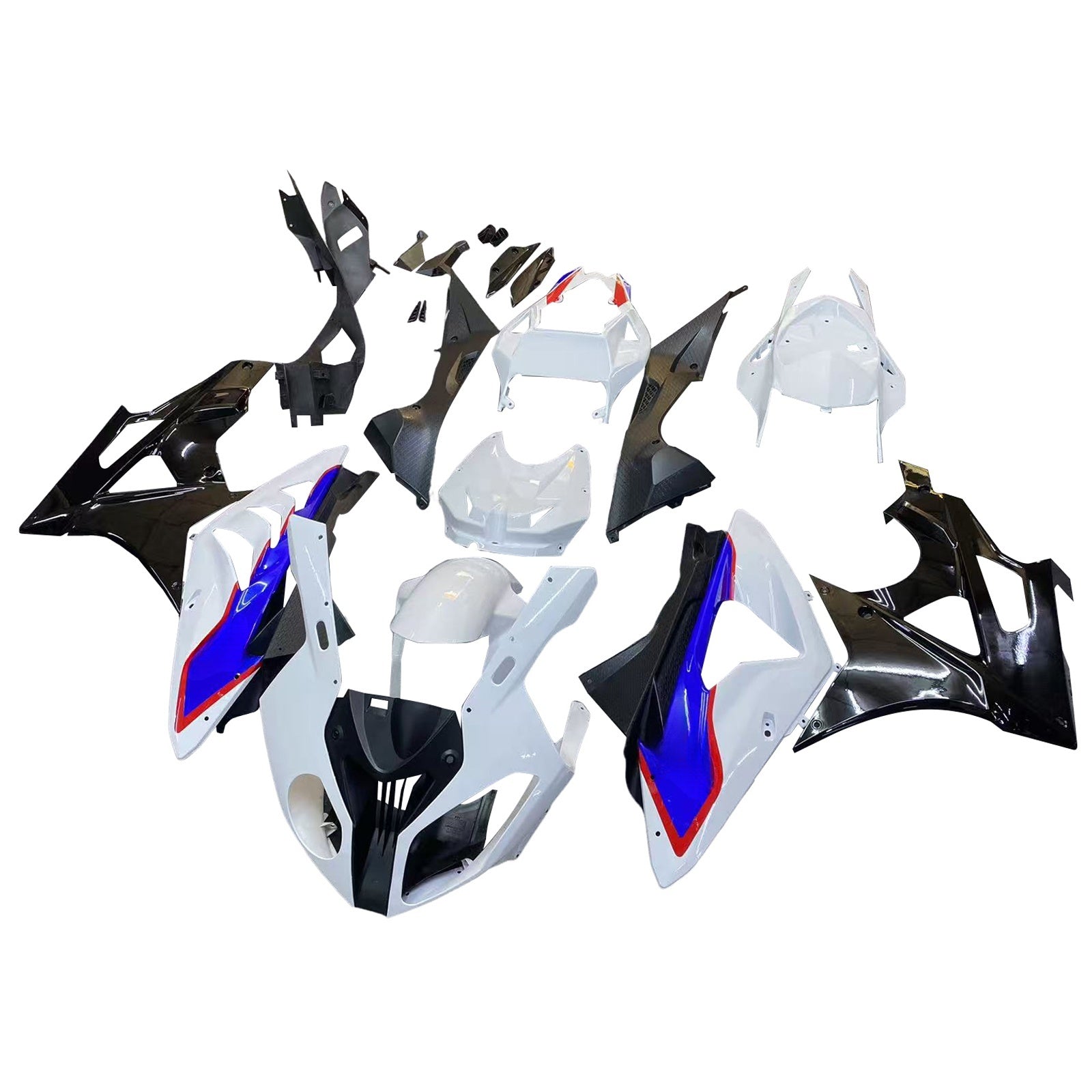 Owiewki Amotopart do BMW S1000RR 2009-2014 Biało-Niebieskie SRR Generic