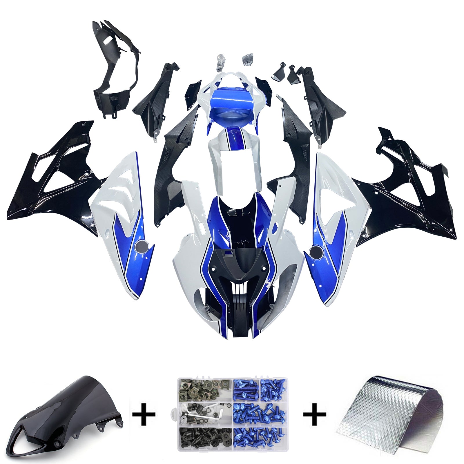 Amotopart injectiekuipset ABS kunststof carrosserie voor BMW S1000RR 2009-2014 generiek