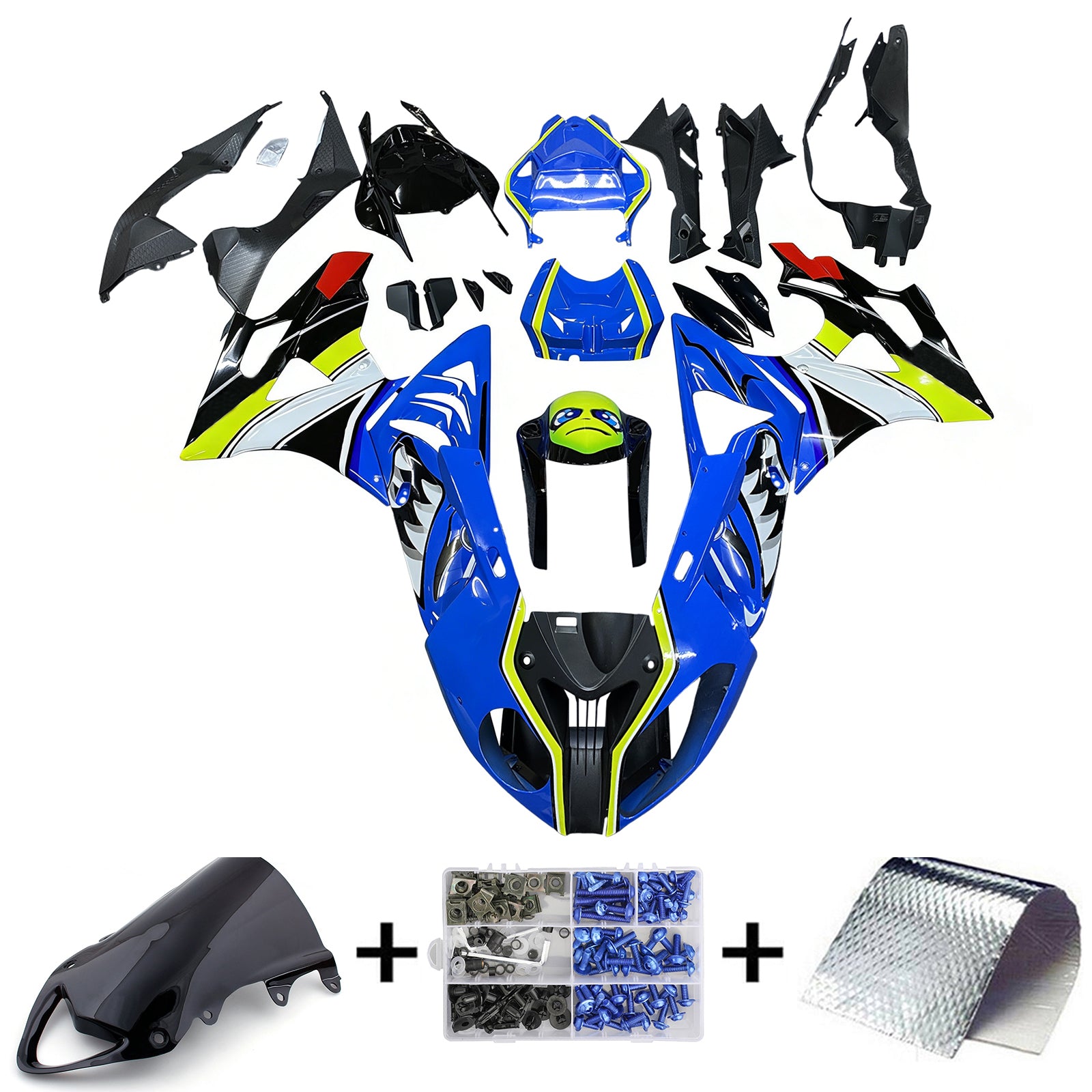 Amotopart BMW S1000RR 2009-2014 suojasarja Kori ABS-muovia