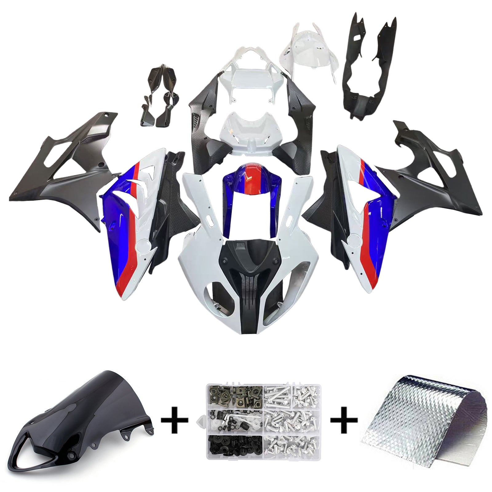 Amotopart BMW S1000RR 2009-2014 Kit de carenado de carrocería de plástico ABS