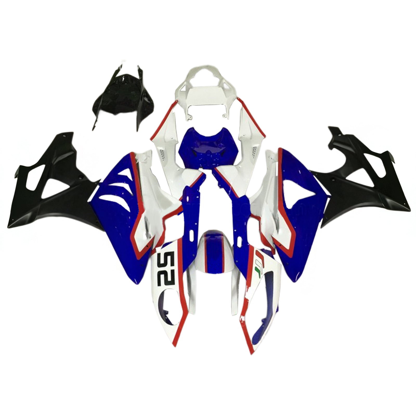 Amotopart BMW S1000RR 2009-2014 suojasarja Kori ABS-muovia