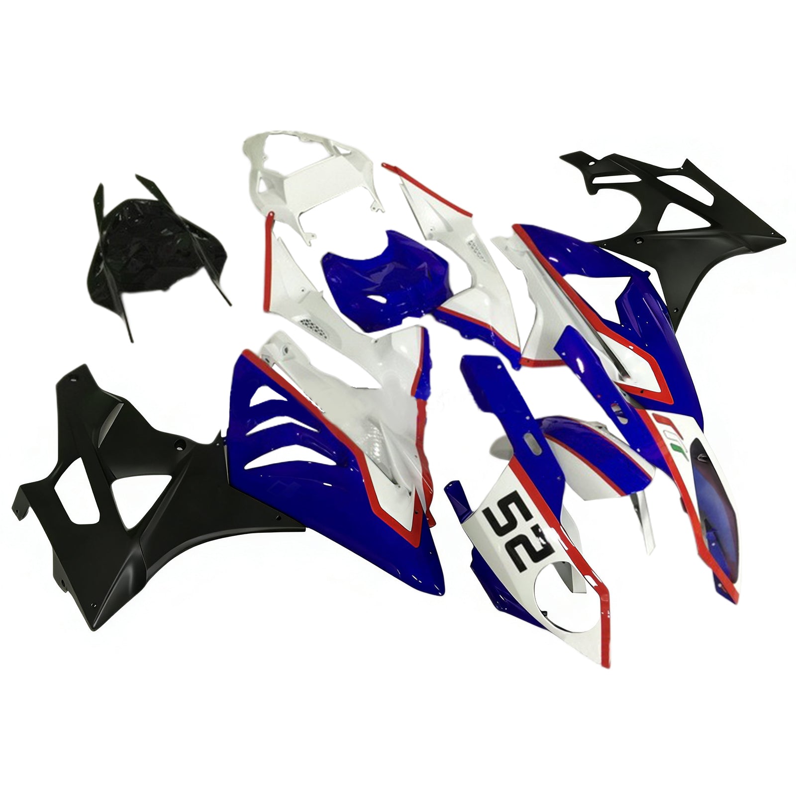 Amotopart BMW S1000RR 2009-2014 suojasarja Kori ABS-muovia