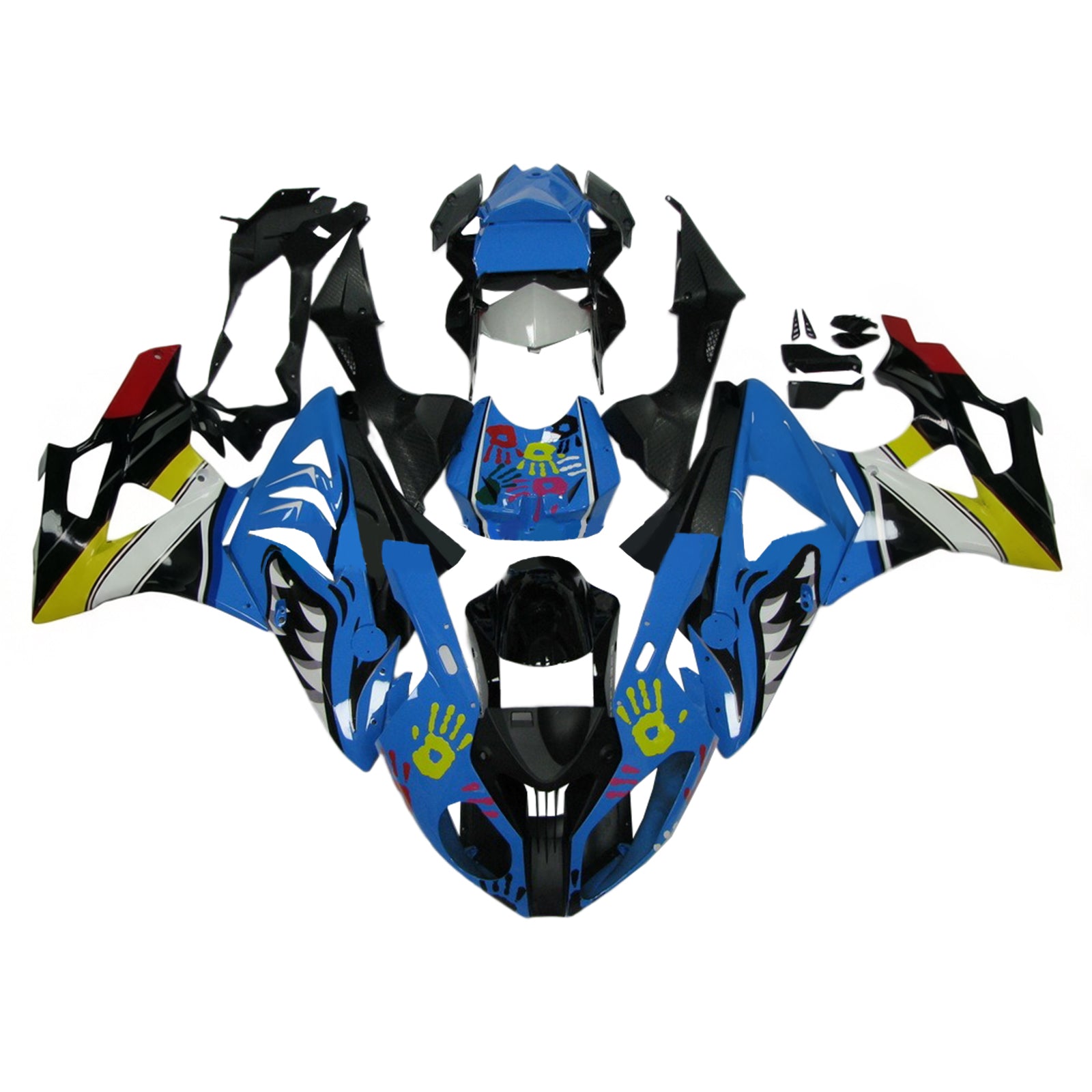 Amotopart BMW S1000RR 2009-2014 suojasarja Kori ABS-muovia