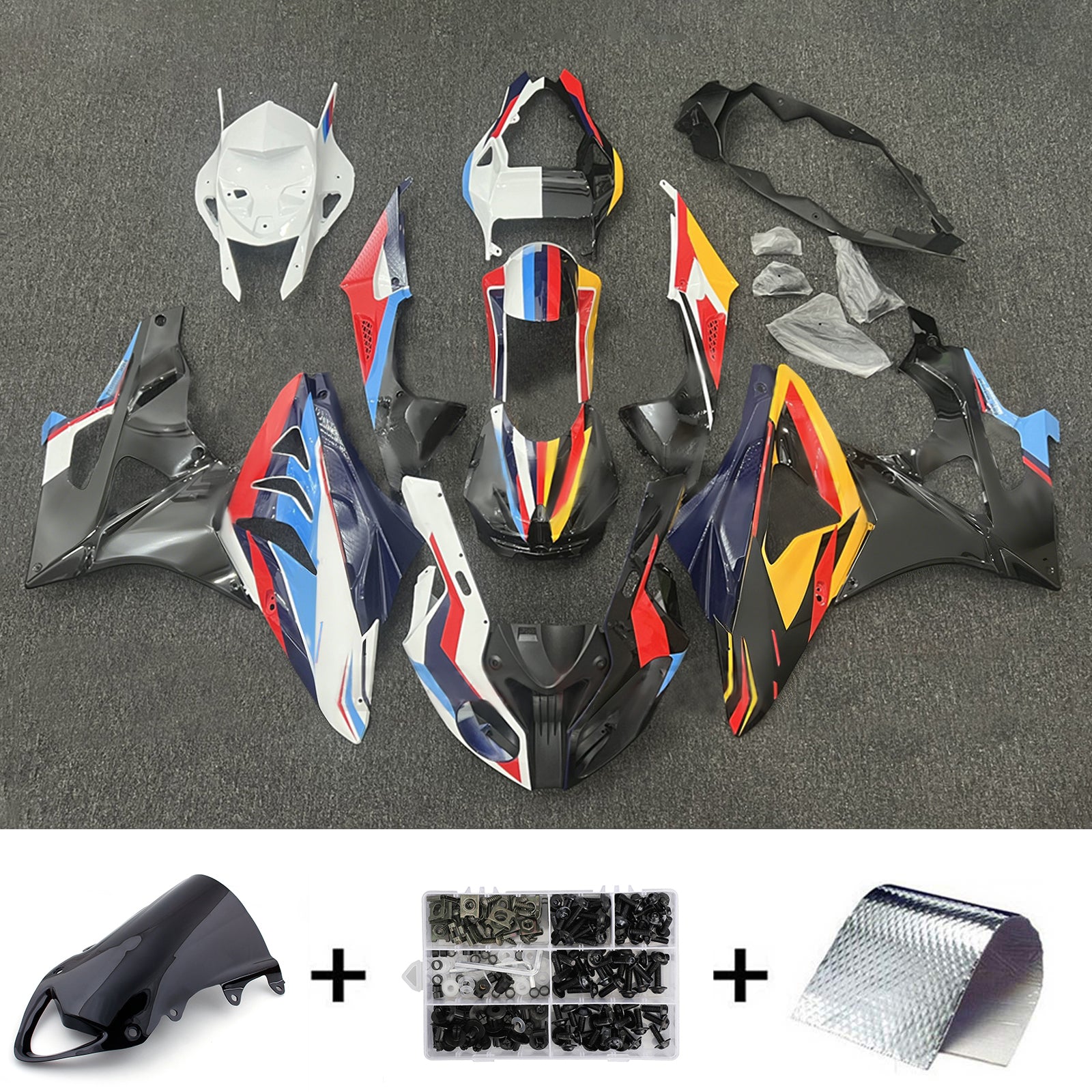Kit de carenado de inyección para BMW S1000RR 2009-2014 ABS Cuerpo de plástico