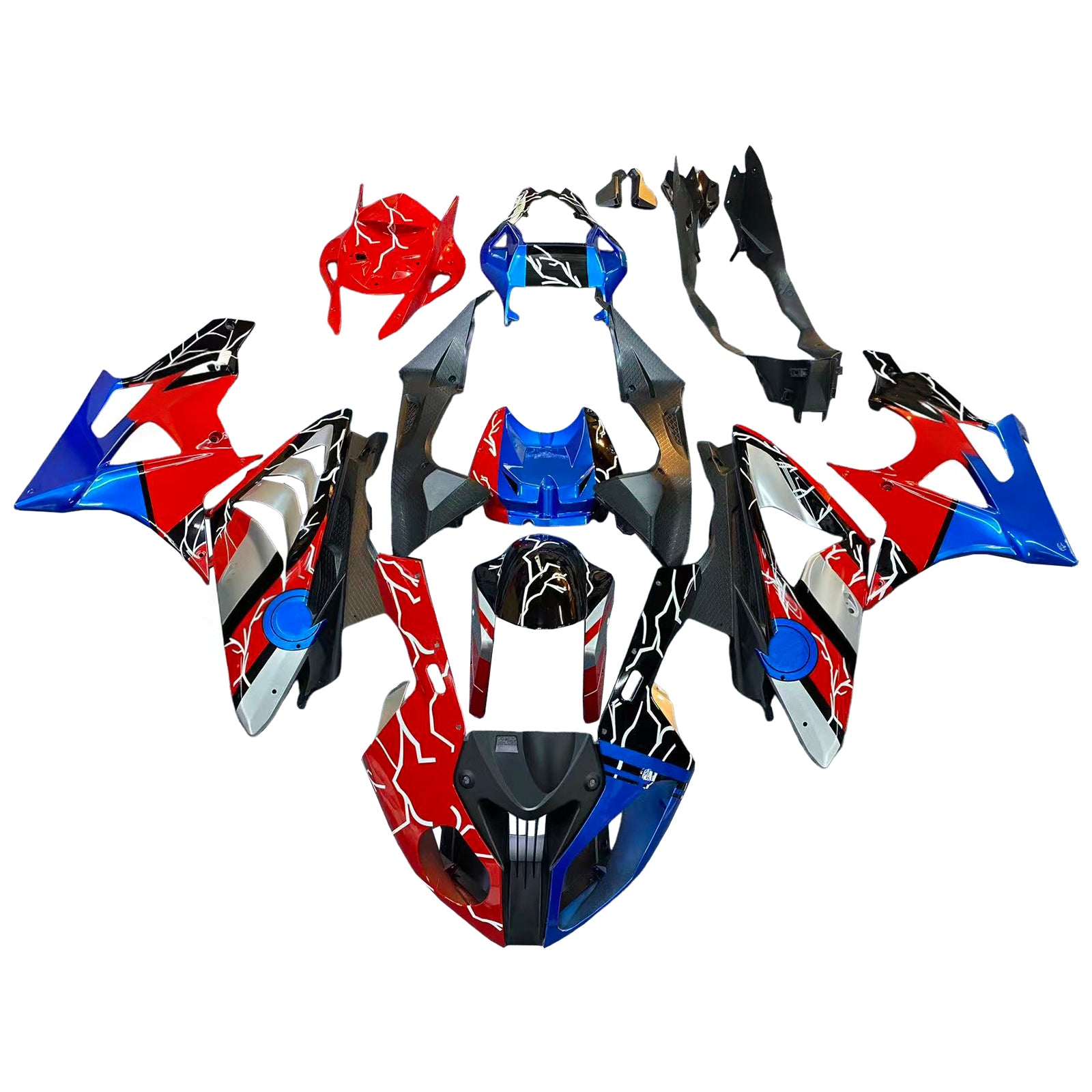 Kit de carénage d'injection pour BMW S1000RR 2009-2014 Carrosserie Plastique ABS