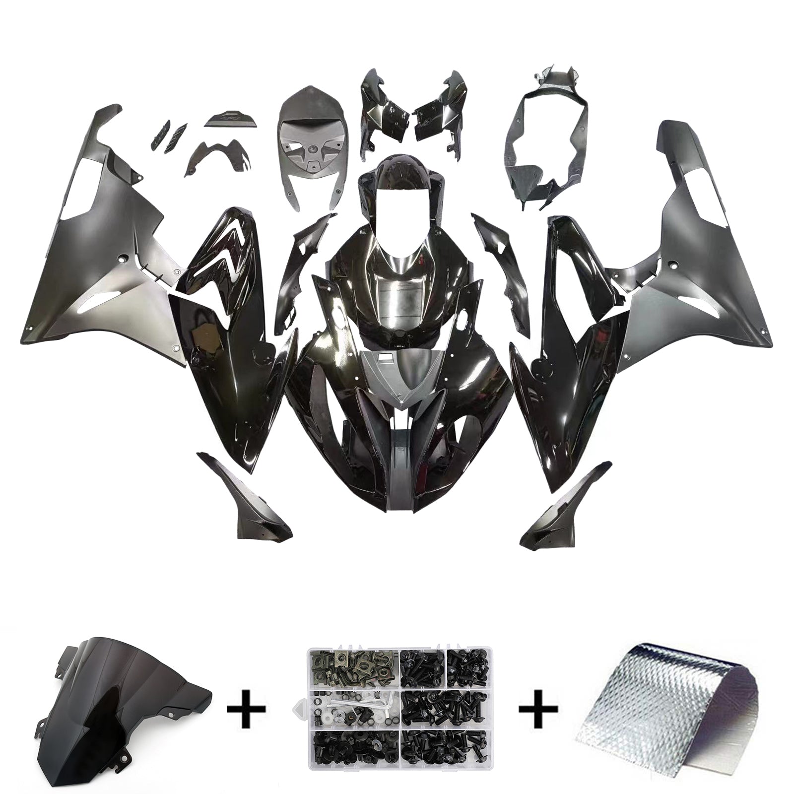 Kit de carénage 'injection Amotopart carrosserie plastique ABS pour BMW S1000RR 2015-2016 générique