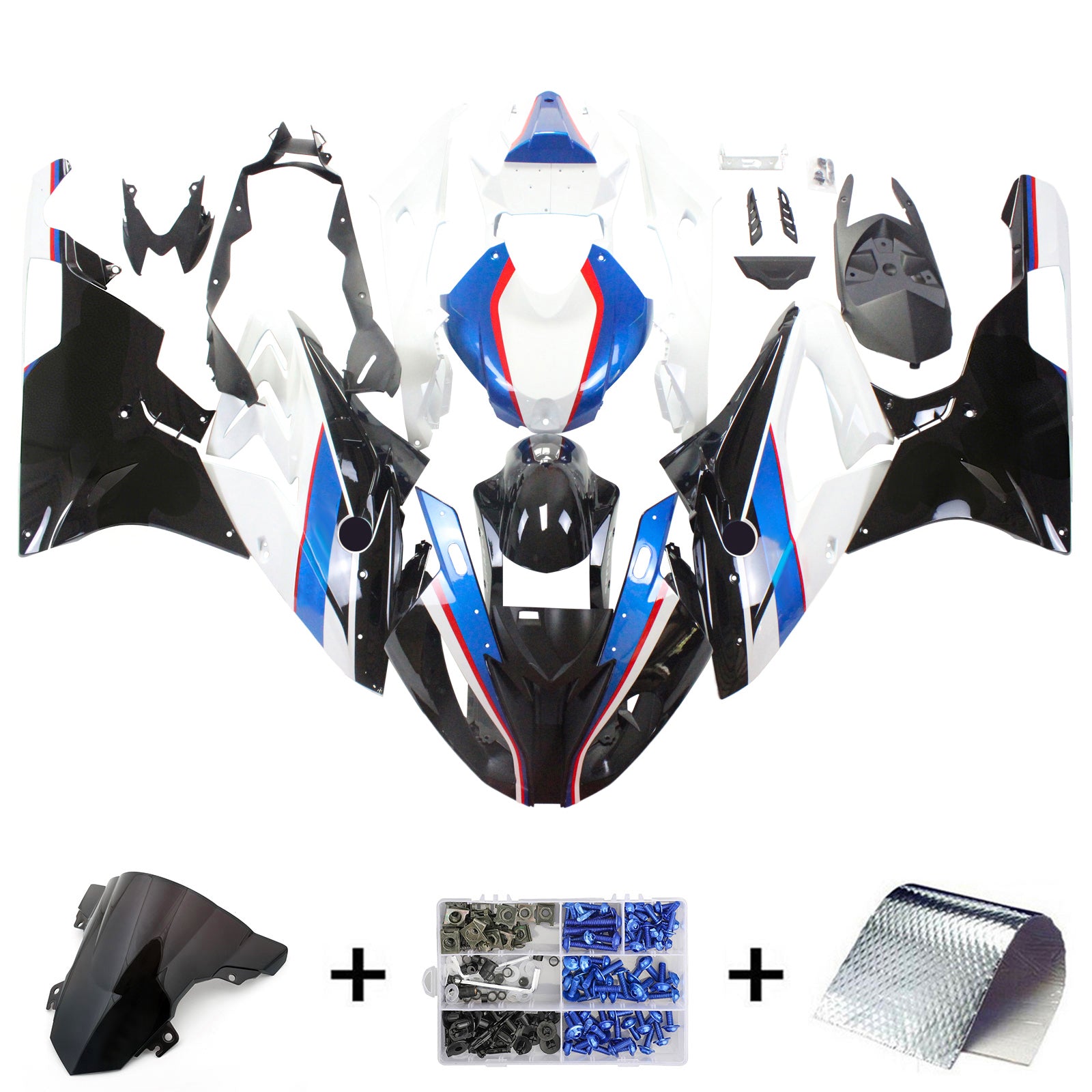 Amotopart Kuipset voor BMW S1000RR 2015-2016 Carrosserie ABS Kunststof Generiek