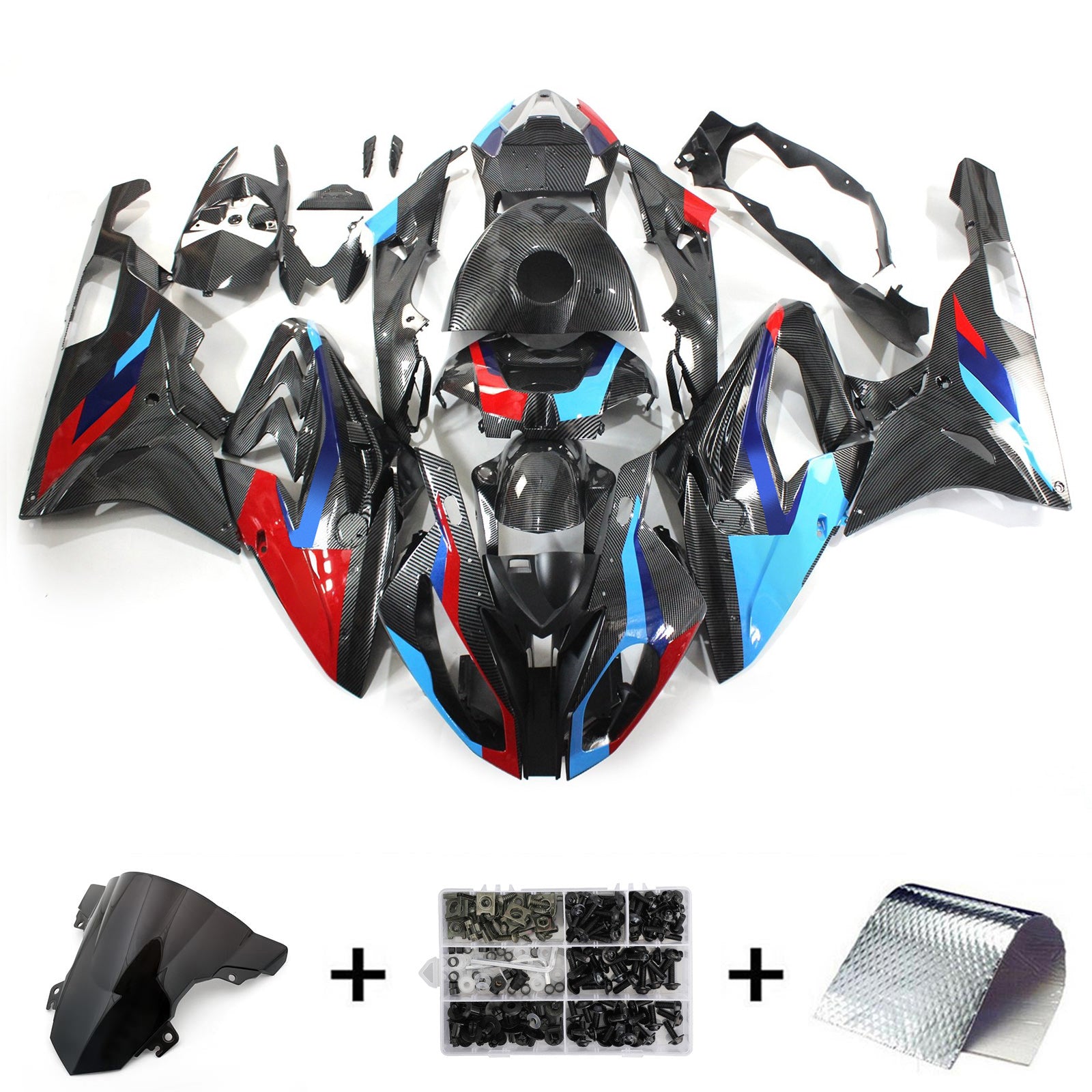 Amotopart Kit DE BMW S1000RR 2015-2016 Bodywork di plastica ABS