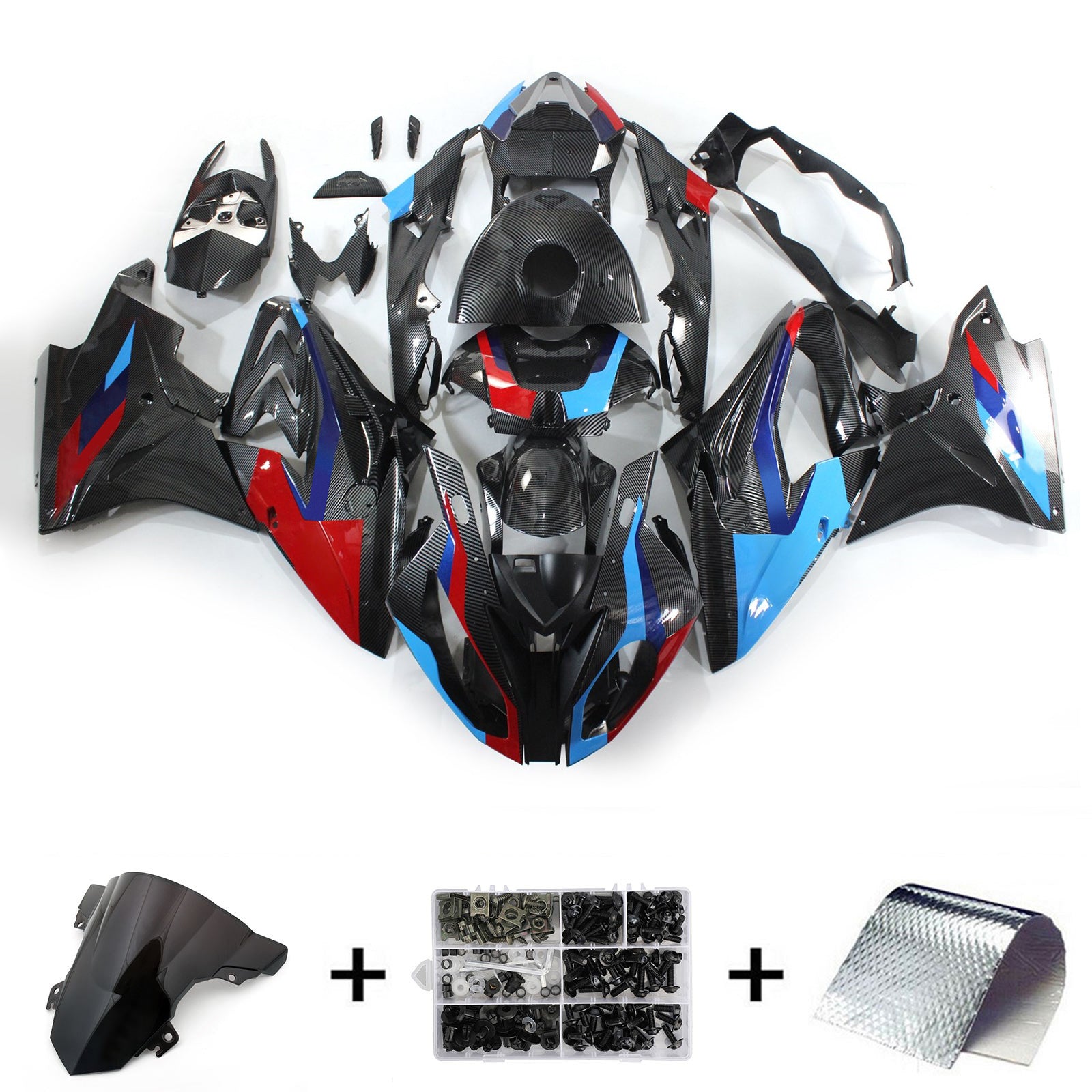 Amotopart Kit de Faithnage BMW S1000RR 2017-2018 ABS Plasticwork Plasticwork