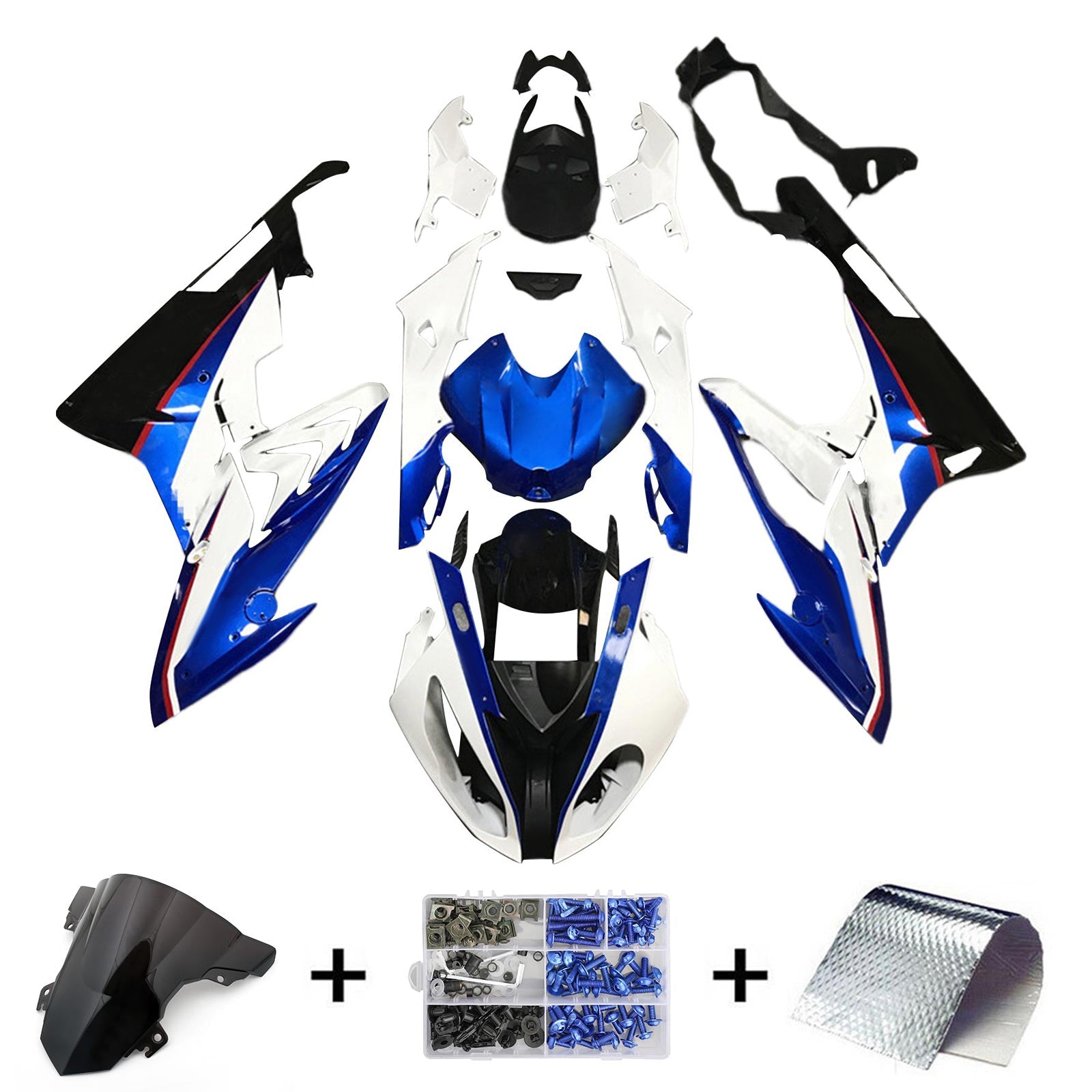 Amotopart BMW S1000RR 2017-2018 ABS muovinen korin suojasarja