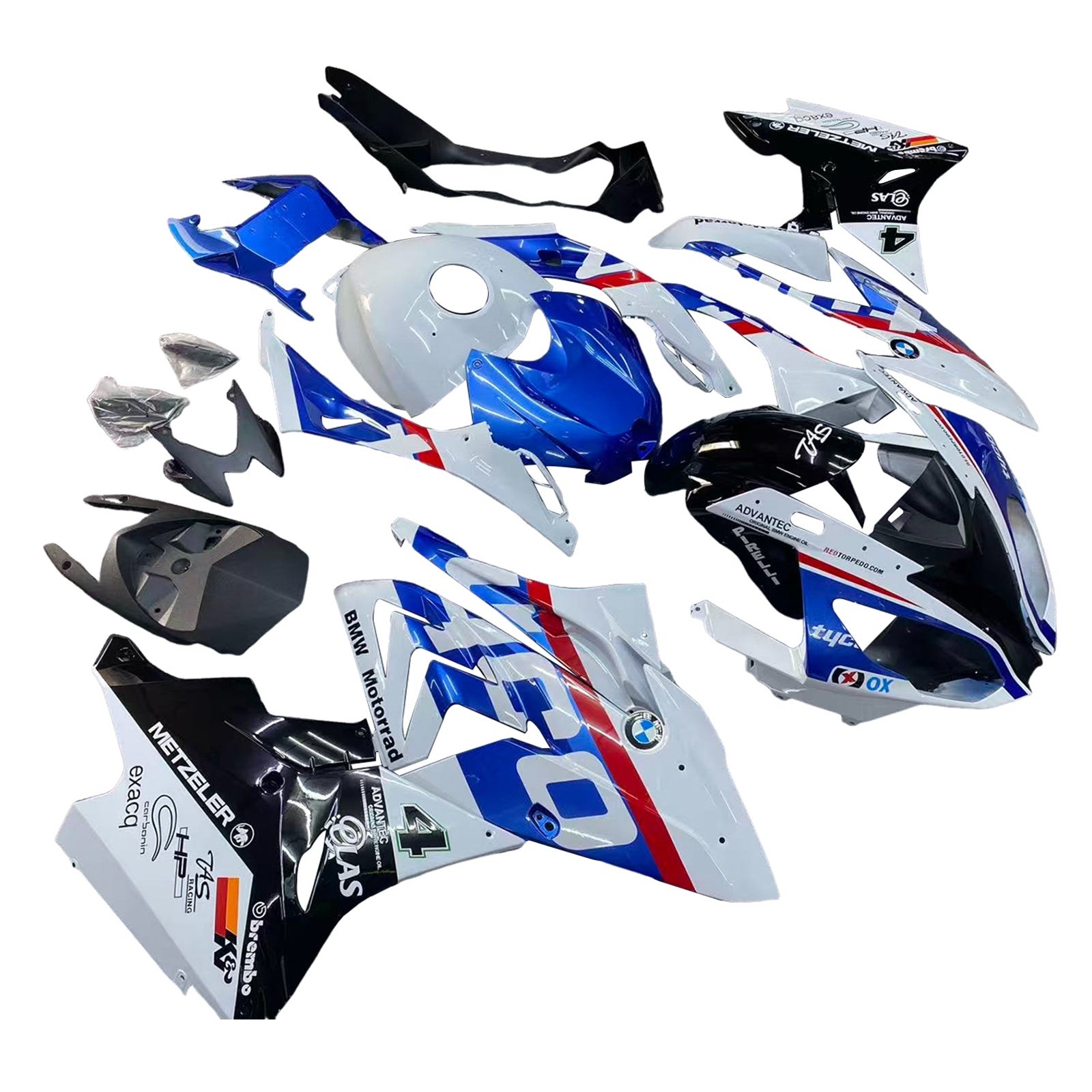 Amotopart BMW S1000RR 2017-2018 ABS kunststof carrosseriekuipset
