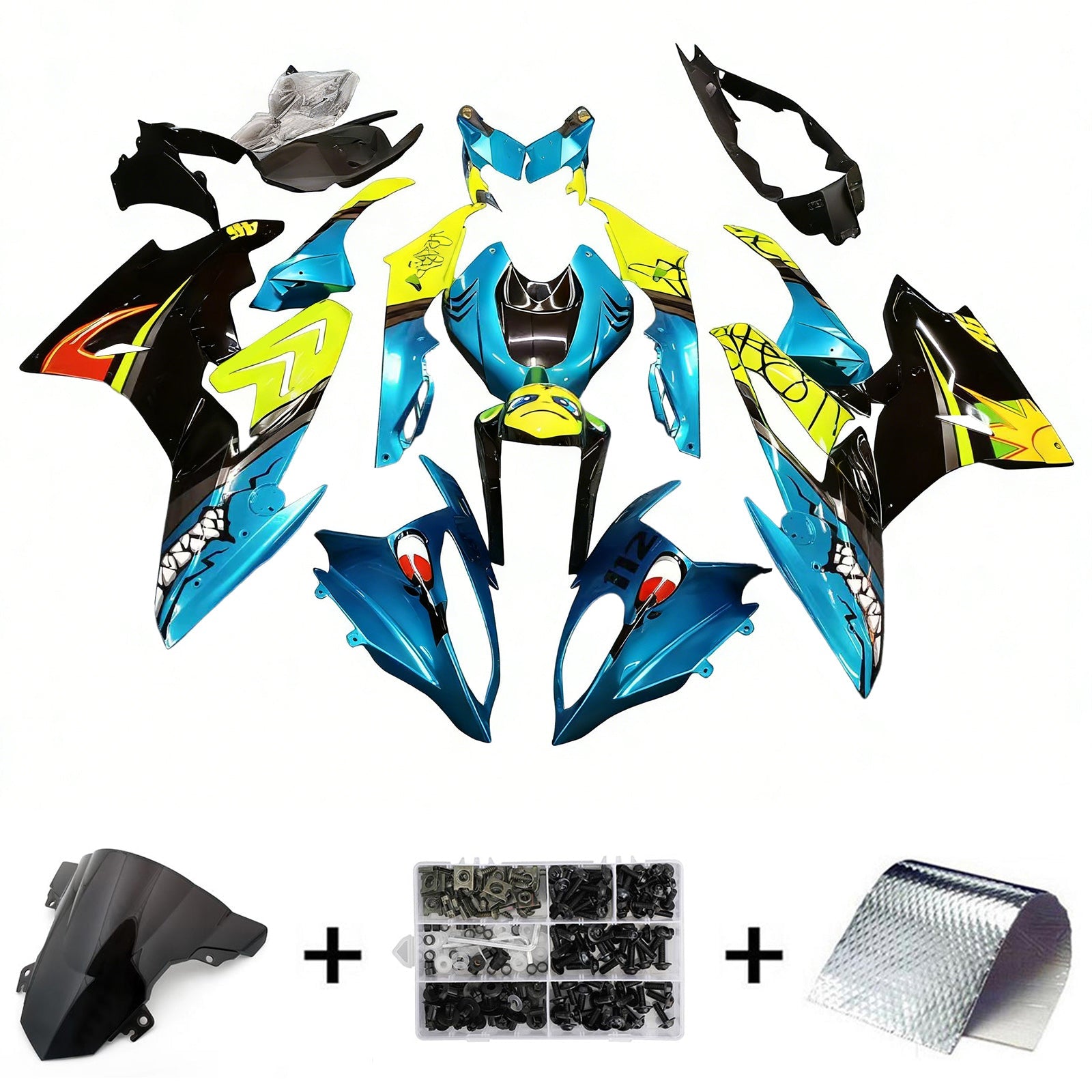 Amotopart BMW S1000RR 2017-2018 Kit Carrosserie Plastic ABS