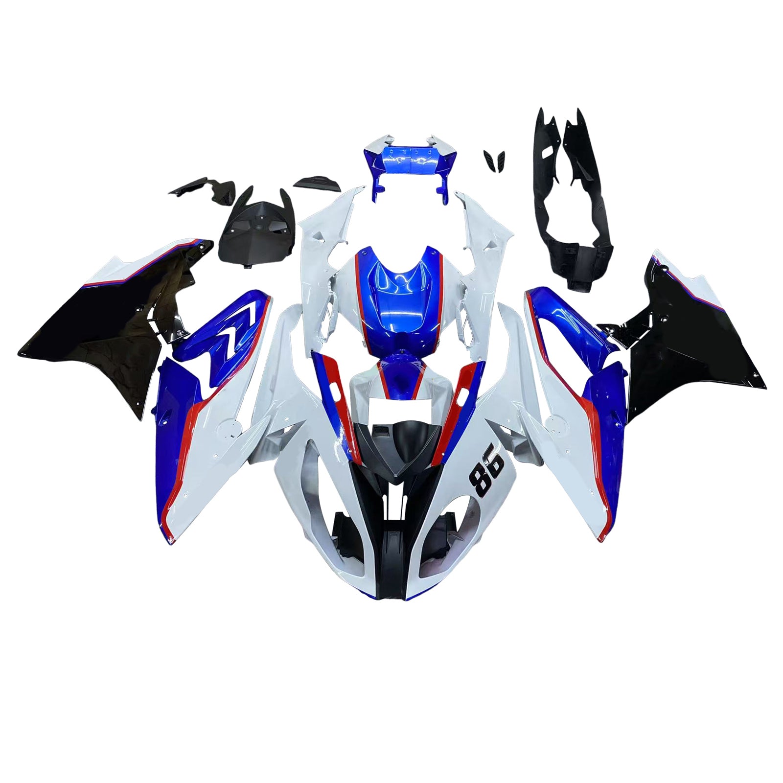 Amotopart BMW S1000RR 2017-2018 ABS muovinen korin suojasarja