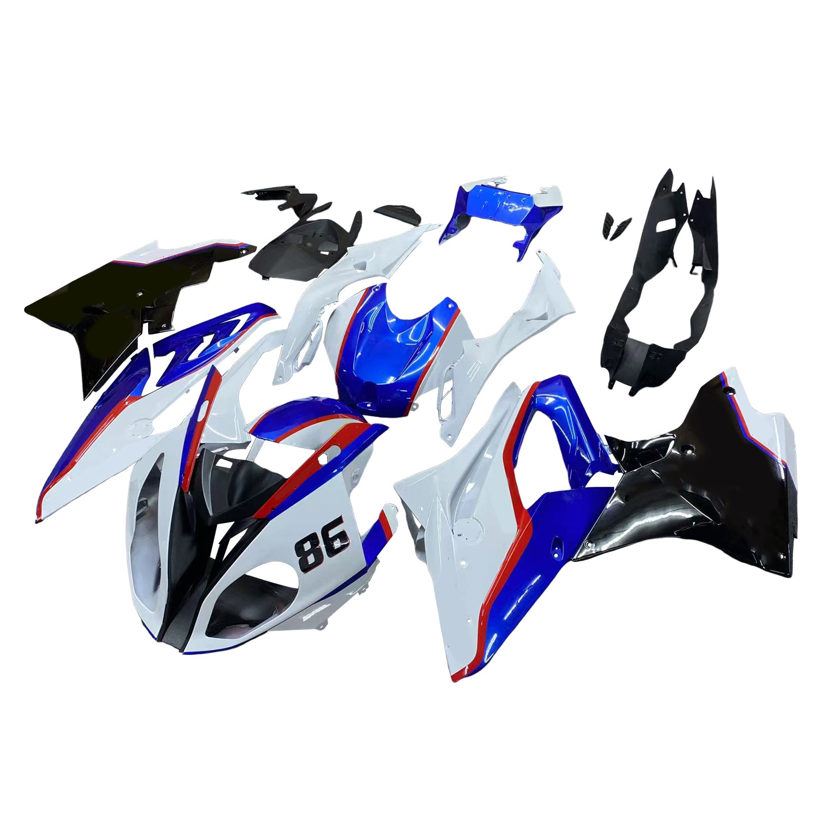 Amotopart BMW S1000RR 2017-2018 ABS muovinen korin suojasarja