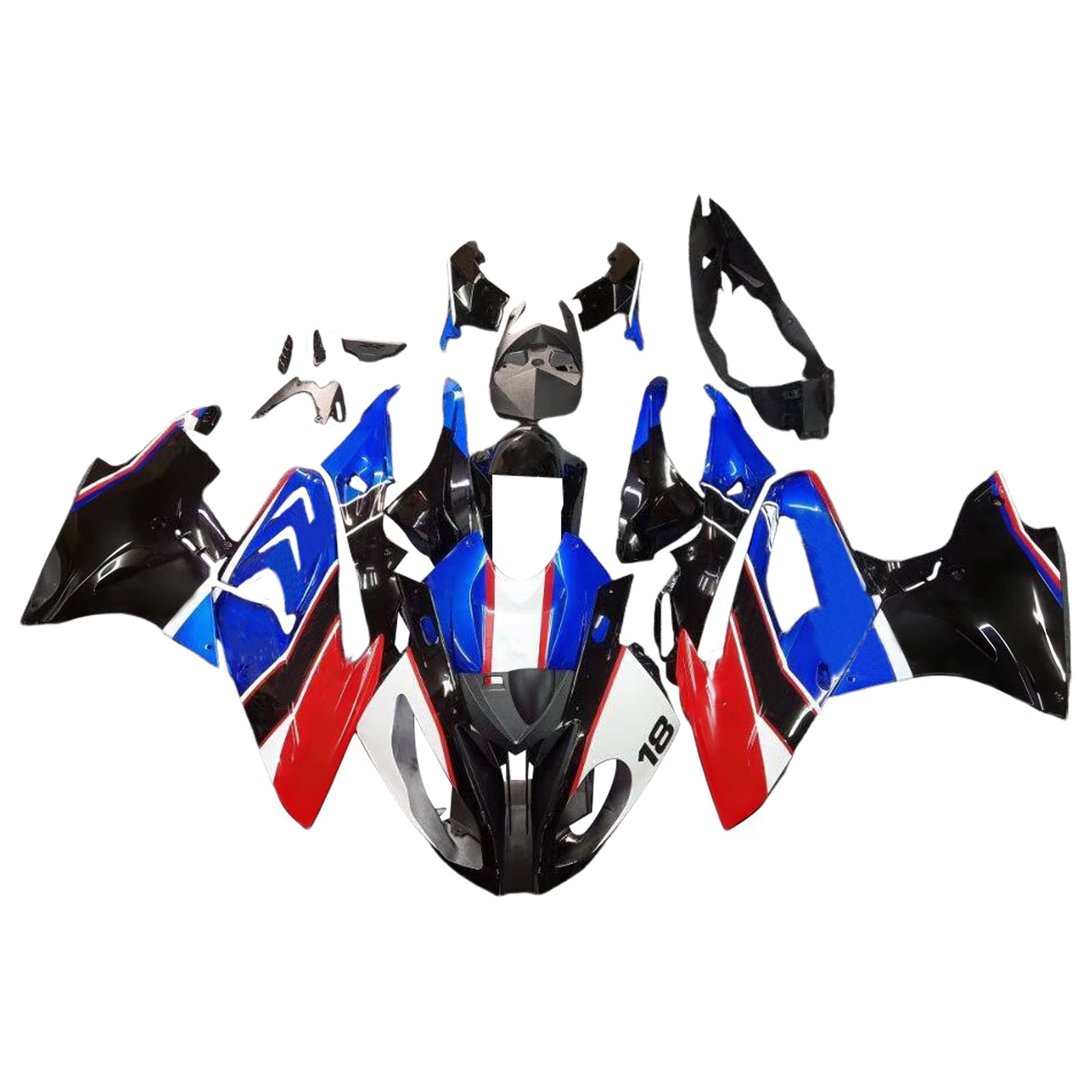 Amotopart BMW S1000RR 2017-2018 Kit Carénage Carrosserie Plastique ABS