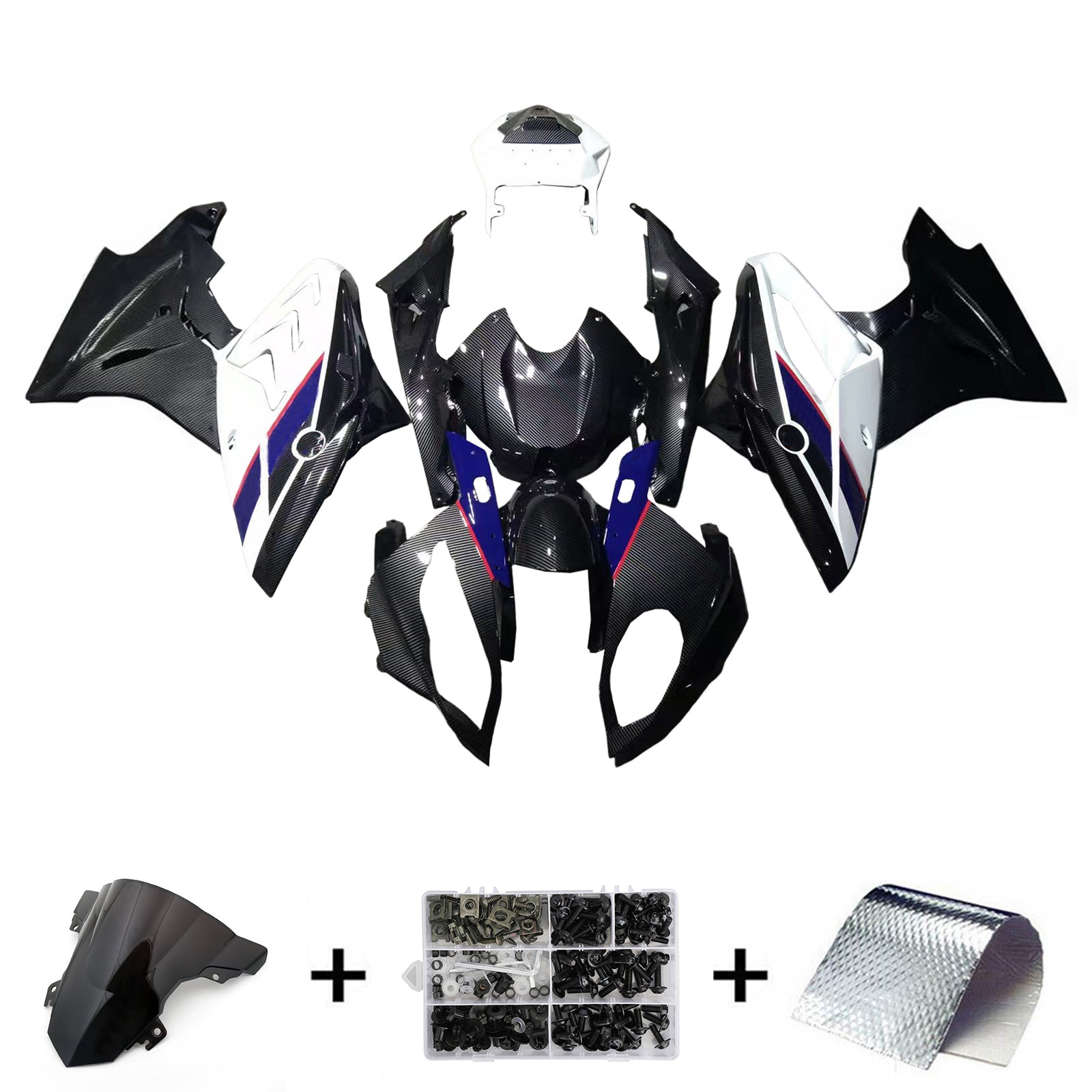 Wtryskowe Zestaw owiewki nadwozie Plastikowe ABS DOSUKO DO BMW S1000RR 2017-2018