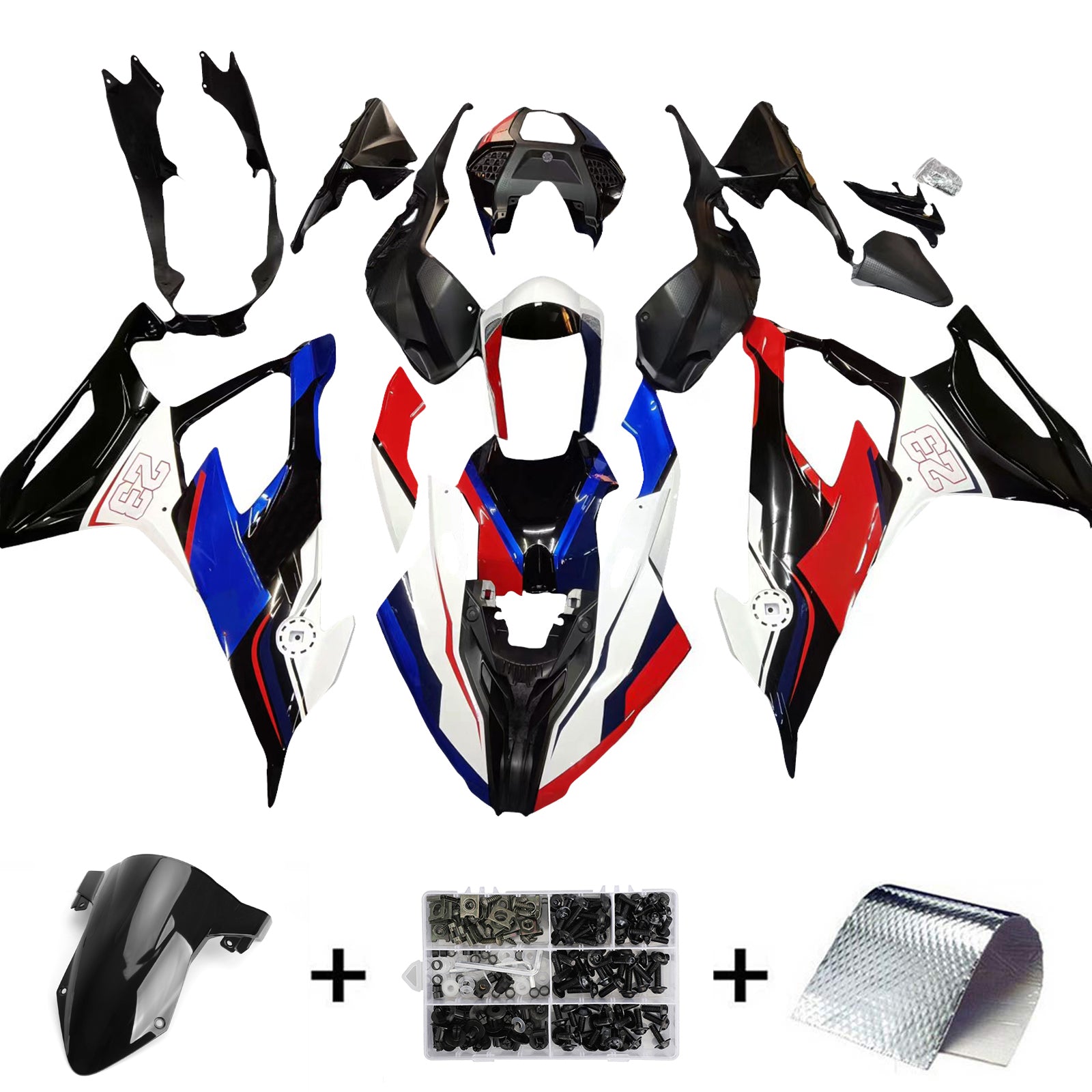 Amotopart BMW M1000RR S1000RR 2019-2022 Pintasarja Kori ABS Muovi