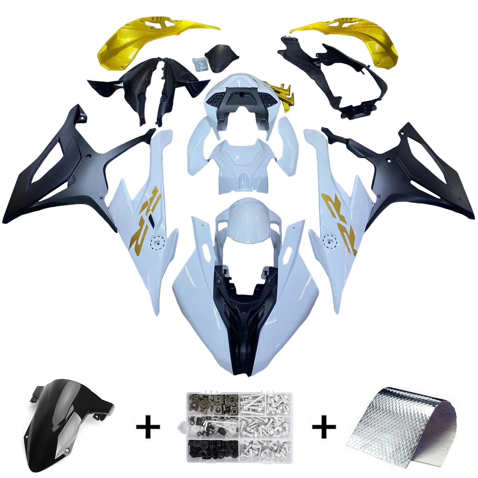 Amotopart BMW M1000RR S1000RR 2019-2022 Kuipset Carrosserie ABS Kunststof