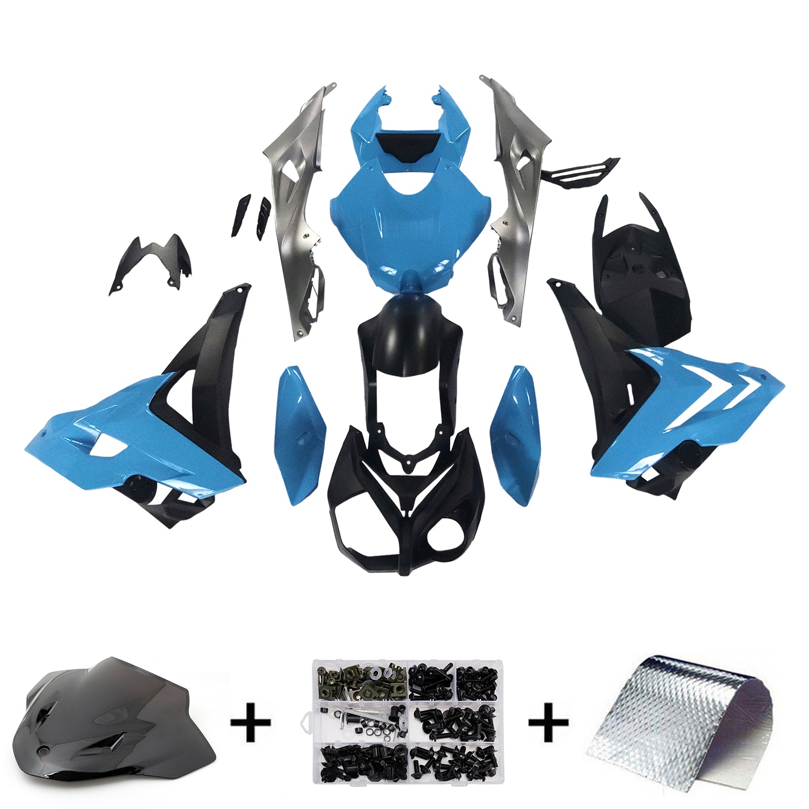 Amotopart BMW S1000R 2015-2017 carrosseriekuipset ABS kunststof