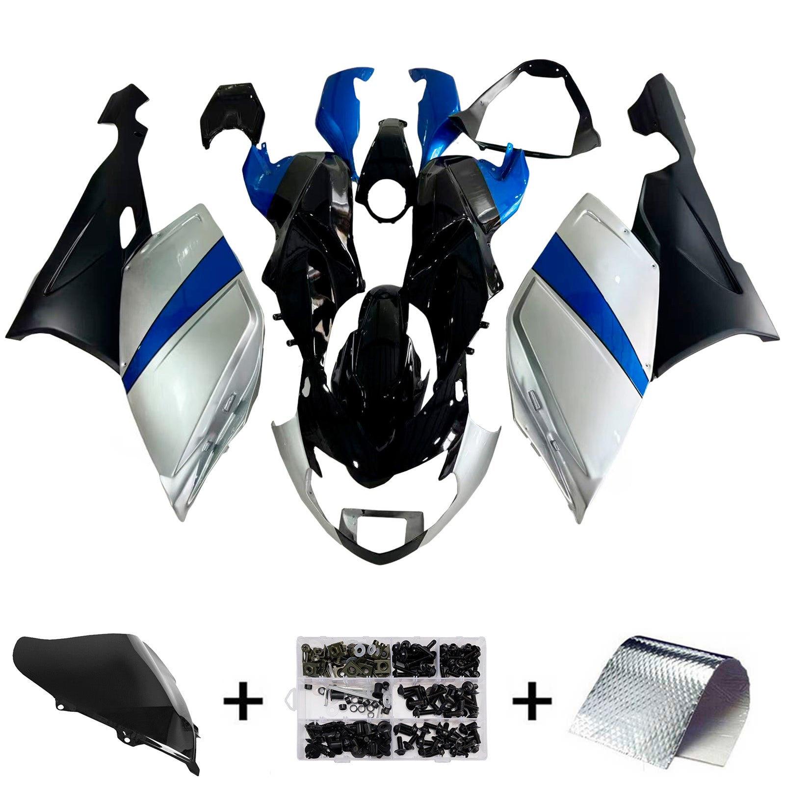 Amotopart BMW K1200S 2005-2010 Kit Carénage Carrosserie Plastique ABS