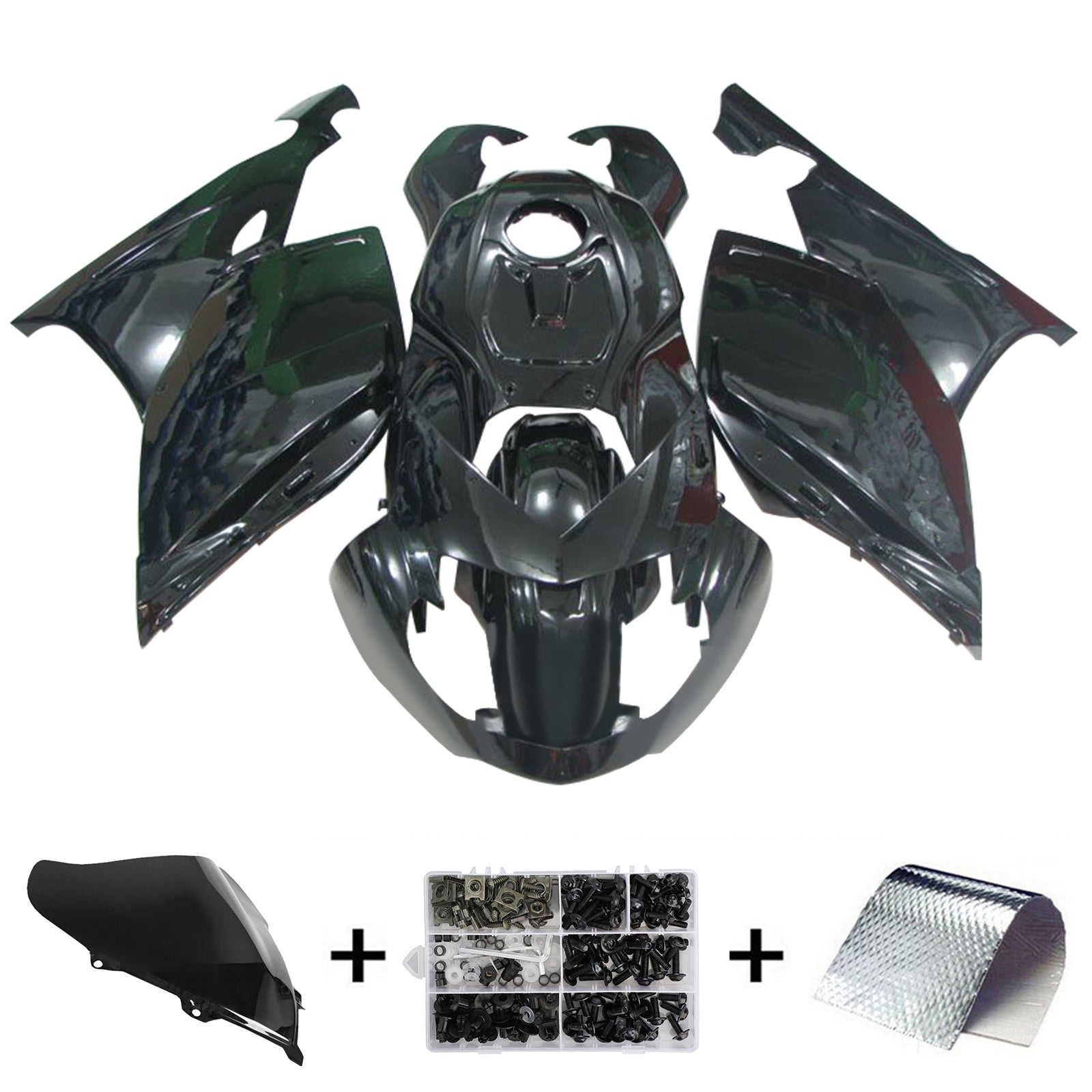 Amotopart BMW K1200S 2005-2010 Kit carenatura carrozzeria in plastica ABS
